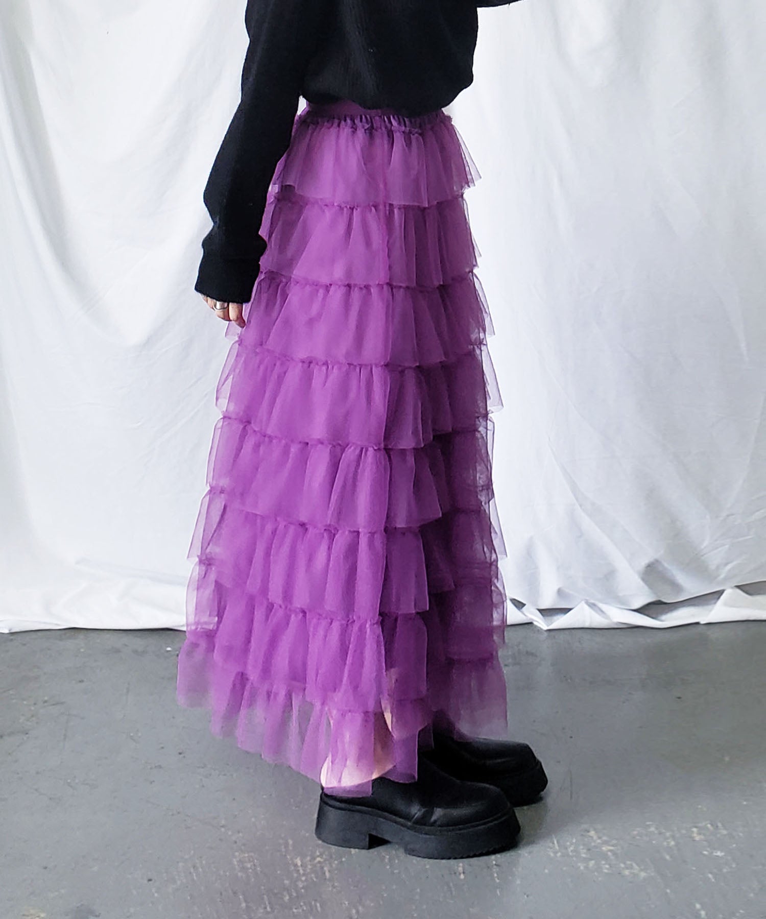 チュールフリルボリュームスカート《 NEWカラー3色追加! 》 Sサイズ仲間入り