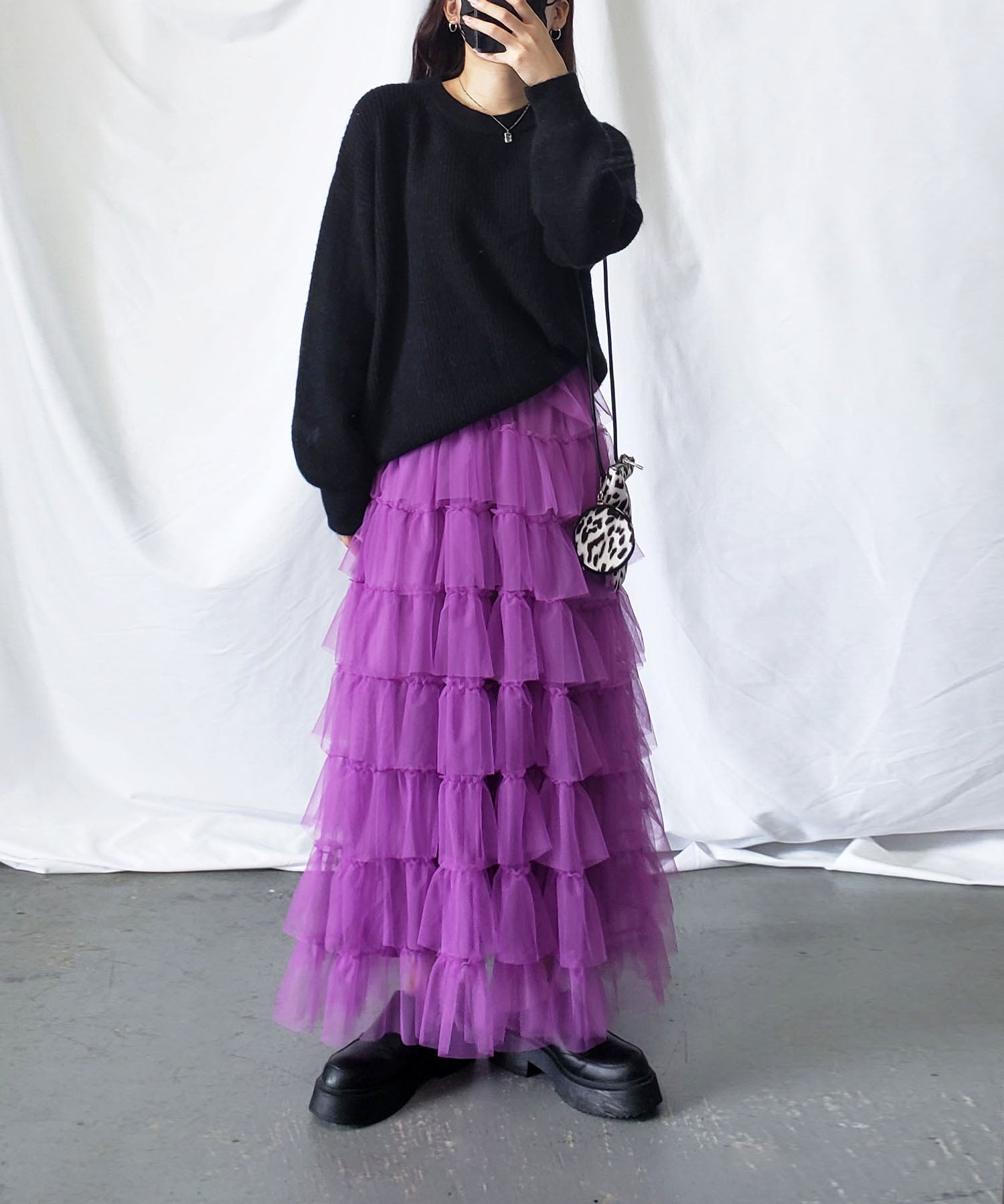 チュールフリルボリュームスカート《 NEWカラー3色追加! 》 Sサイズ仲間入り