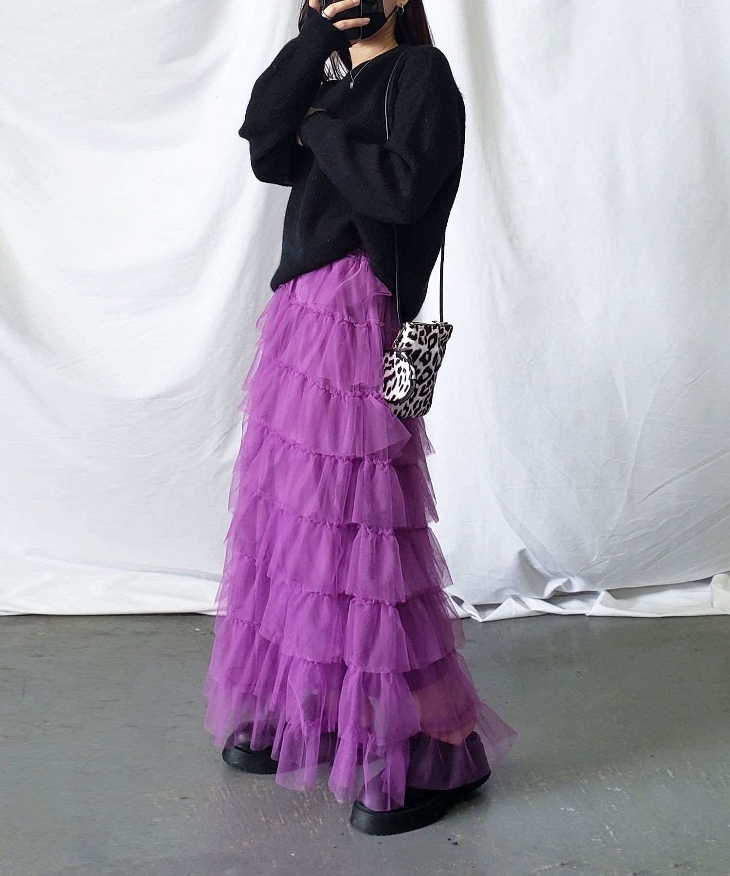 チュールフリルボリュームスカート《 NEWカラー3色追加! 》 Sサイズ仲間入り