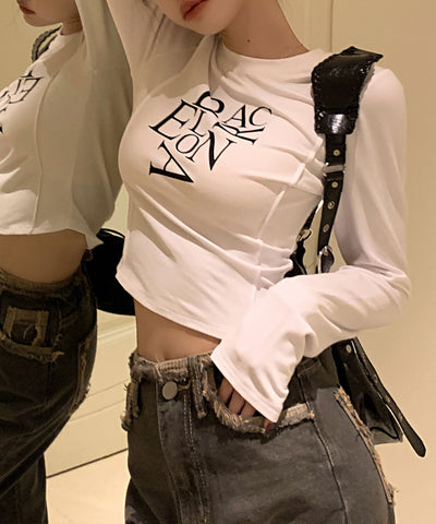 BACロゴレタリングスリムラインTシャツ