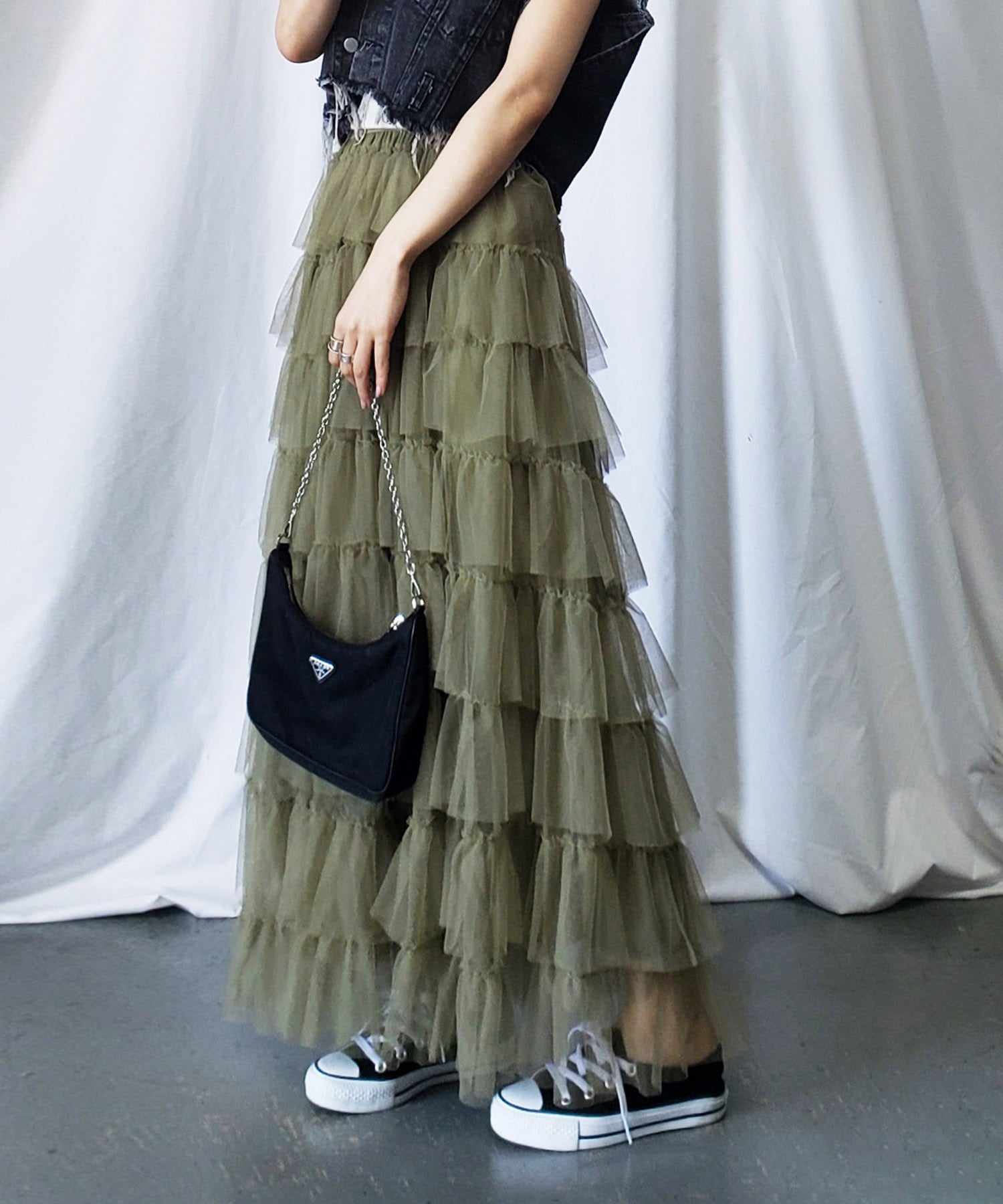 チュールフリルボリュームスカート《 NEWカラー3色追加! 》 Sサイズ仲間入り