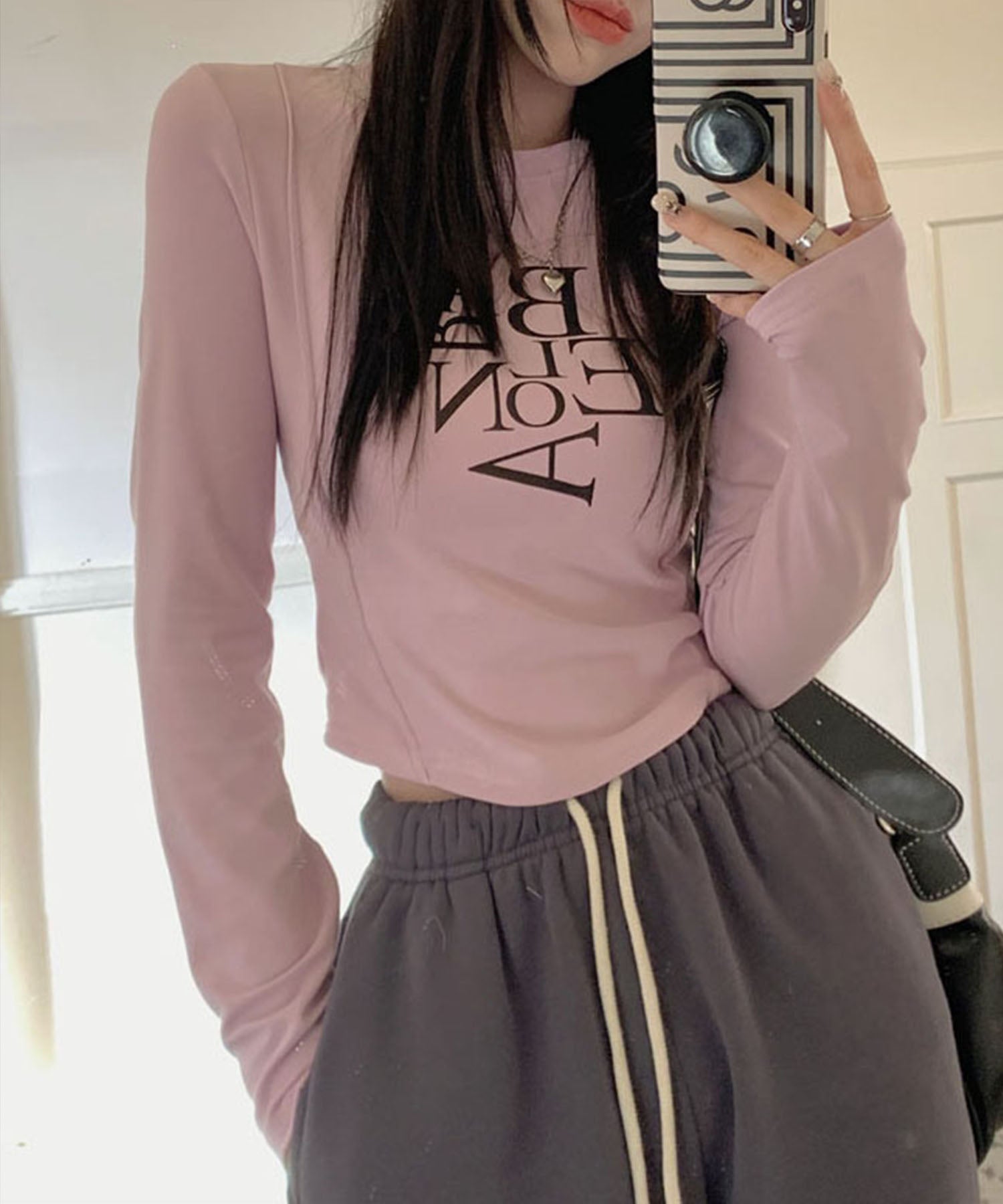 BACロゴレタリングスリムラインTシャツ