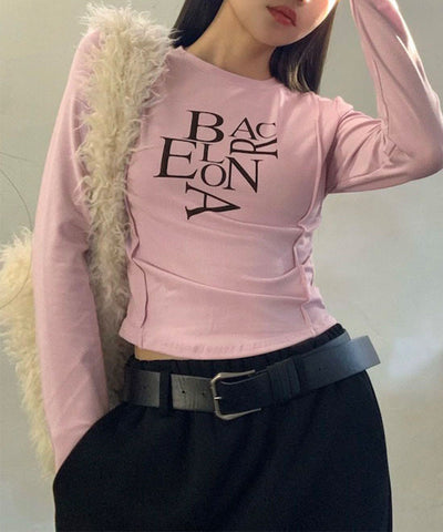 BACロゴレタリングスリムラインTシャツ