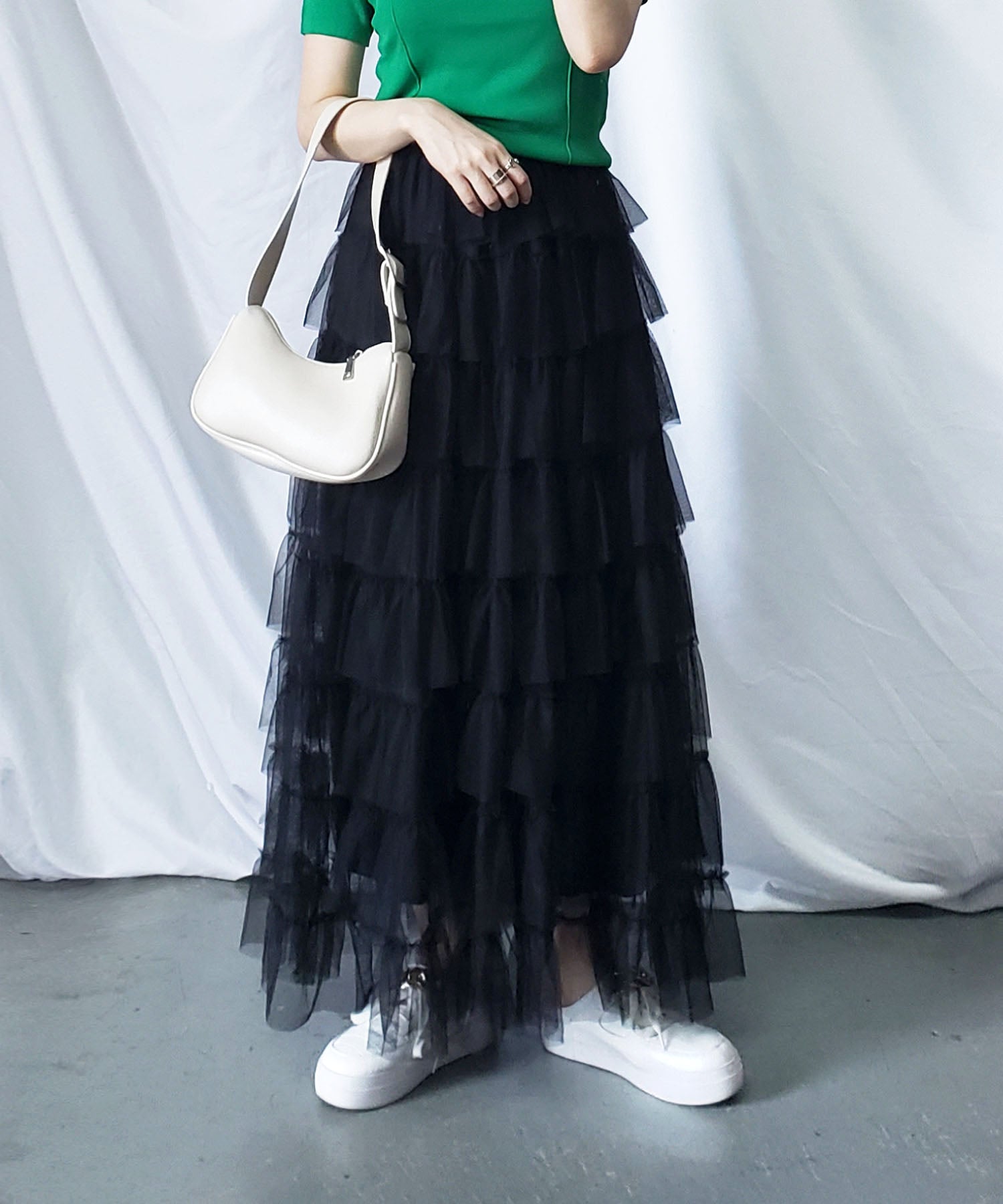 チュールフリルボリュームスカート《 NEWカラー3色追加! 》 Sサイズ仲間入り