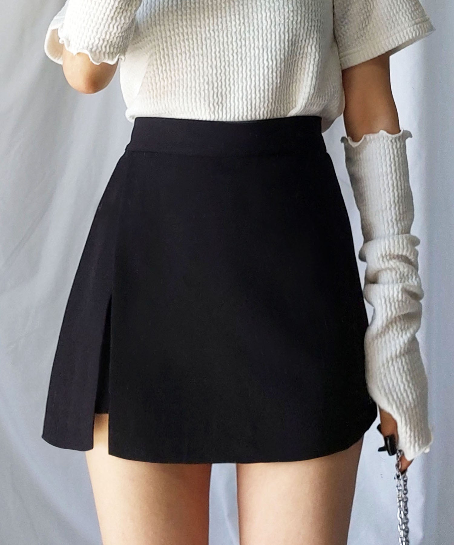 ハイウエストレイヤードミニスカパン【 韓国製 】