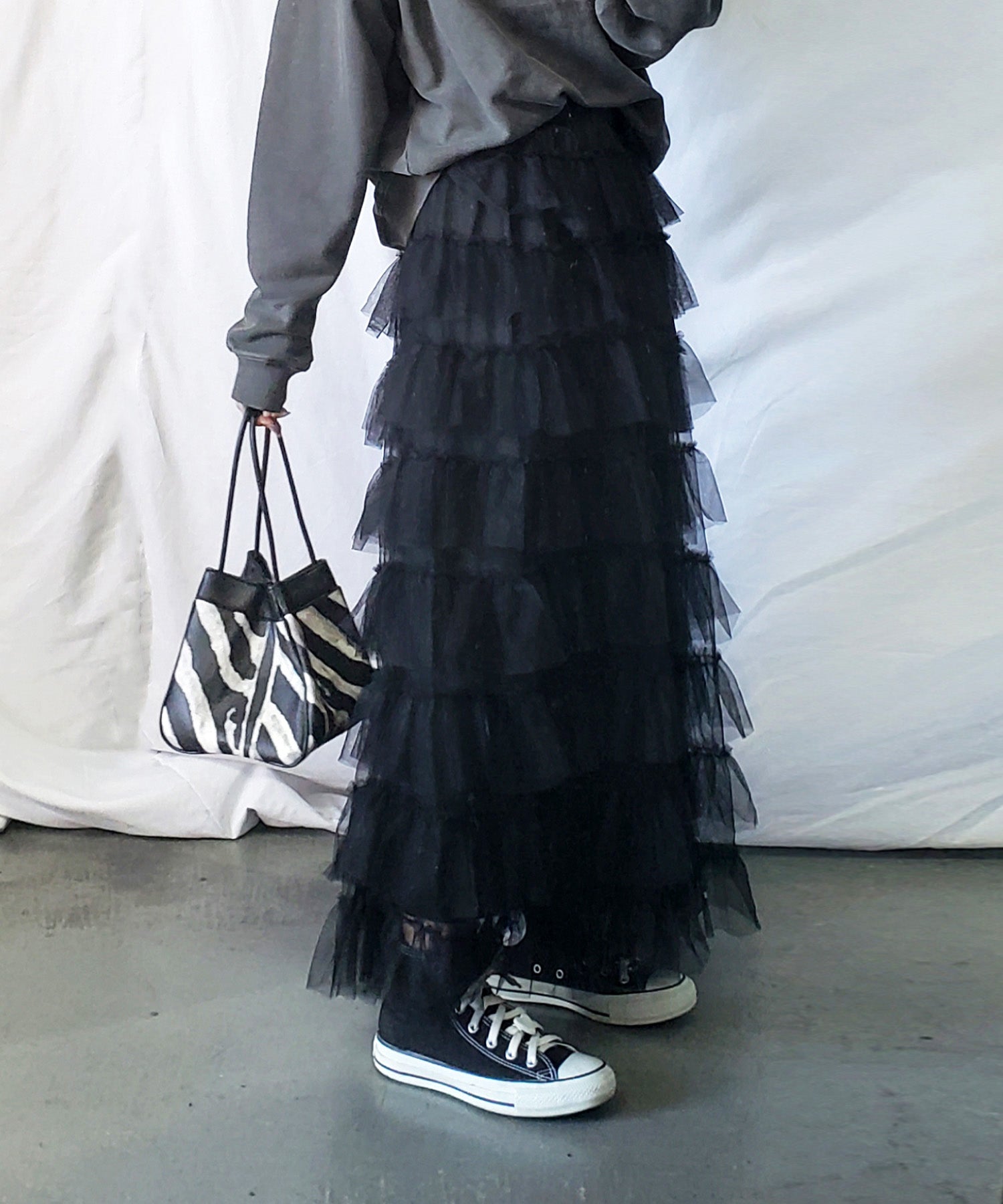 チュールフリルボリュームスカート《 NEWカラー3色追加! 》 Sサイズ仲間入り