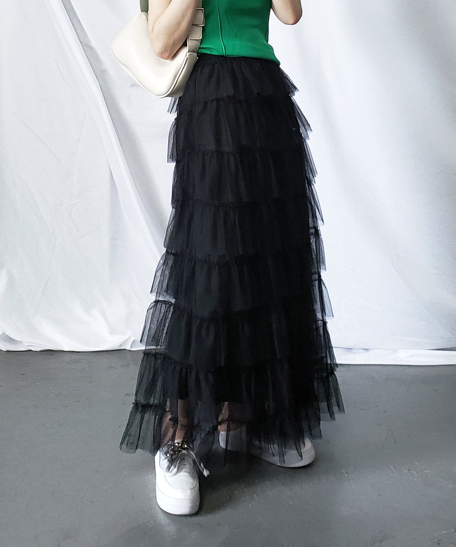チュールフリルボリュームスカート《 NEWカラー3色追加! 》 Sサイズ仲間入り