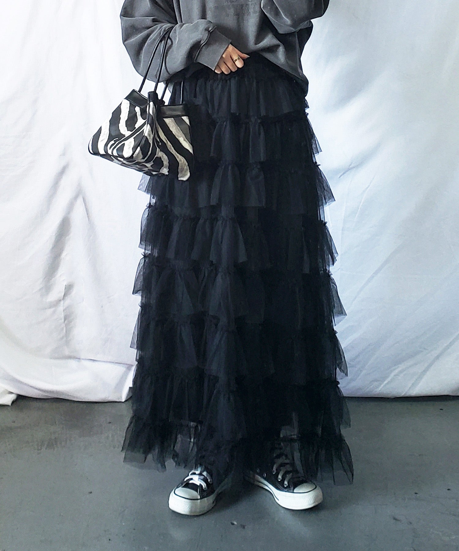 チュールフリルボリュームスカート《 NEWカラー3色追加! 》 Sサイズ仲間入り