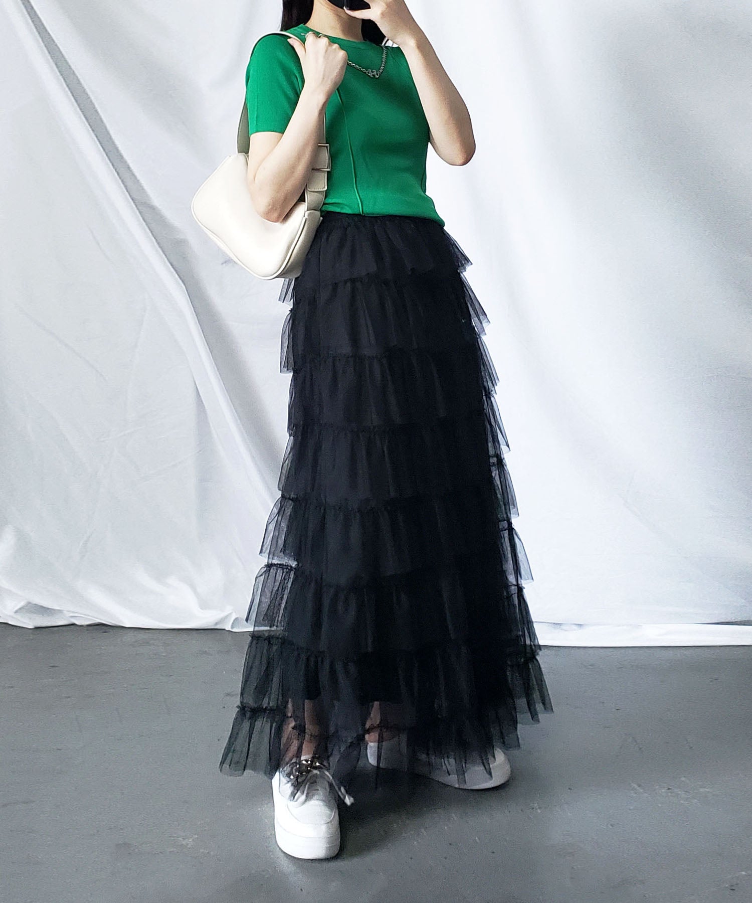 チュールフリルボリュームスカート《 NEWカラー3色追加! 》 Sサイズ仲間入り