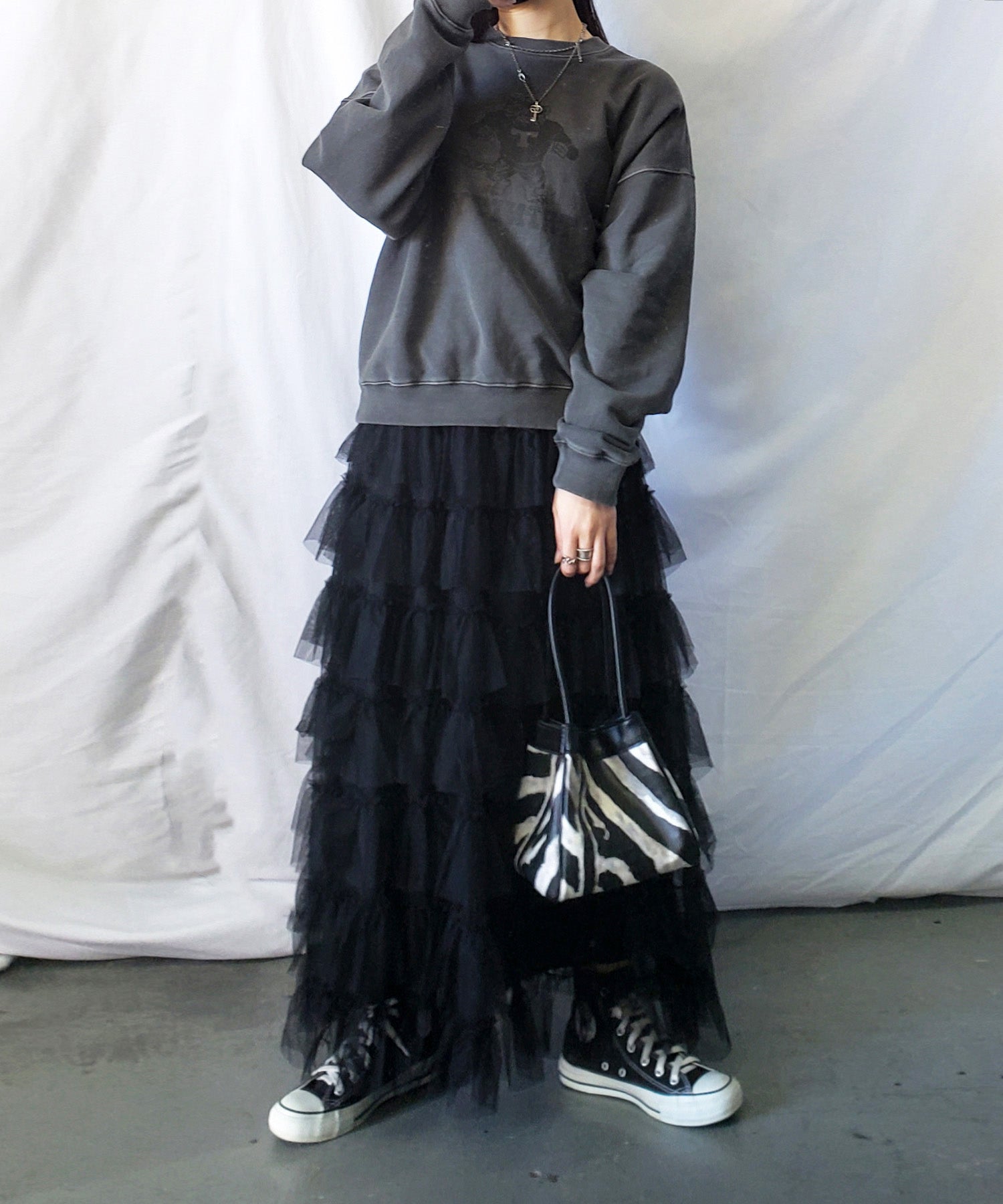 チュールフリルボリュームスカート《 NEWカラー3色追加! 》 Sサイズ仲間入り