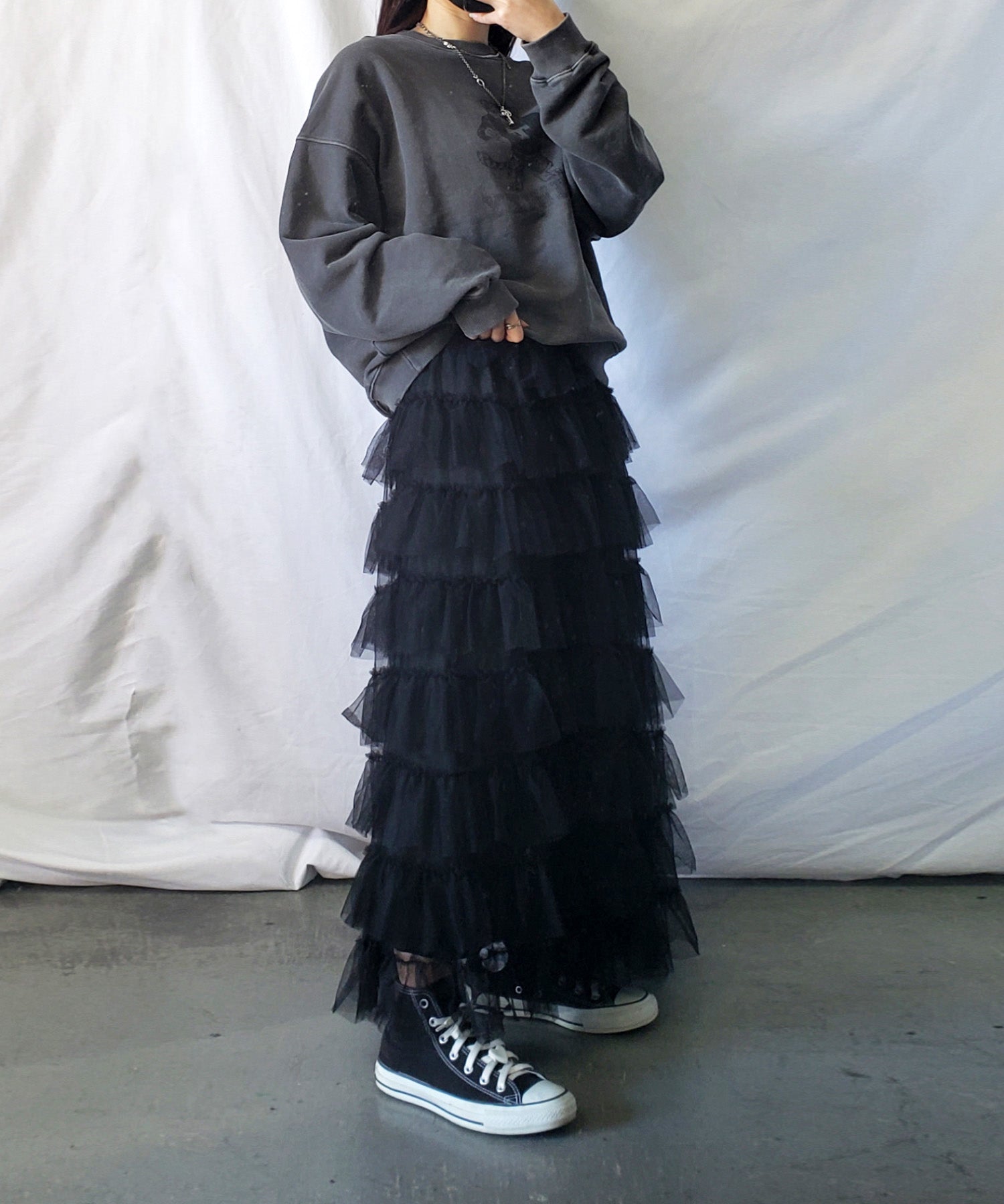 チュールフリルボリュームスカート《 NEWカラー3色追加! 》 Sサイズ仲間入り