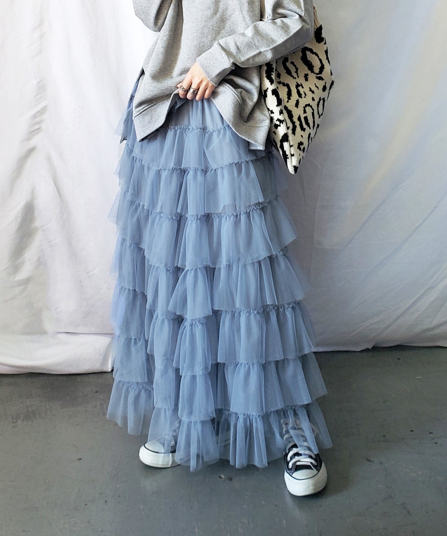 チュールフリルボリュームスカート《 NEWカラー3色追加! 》 Sサイズ仲間入り