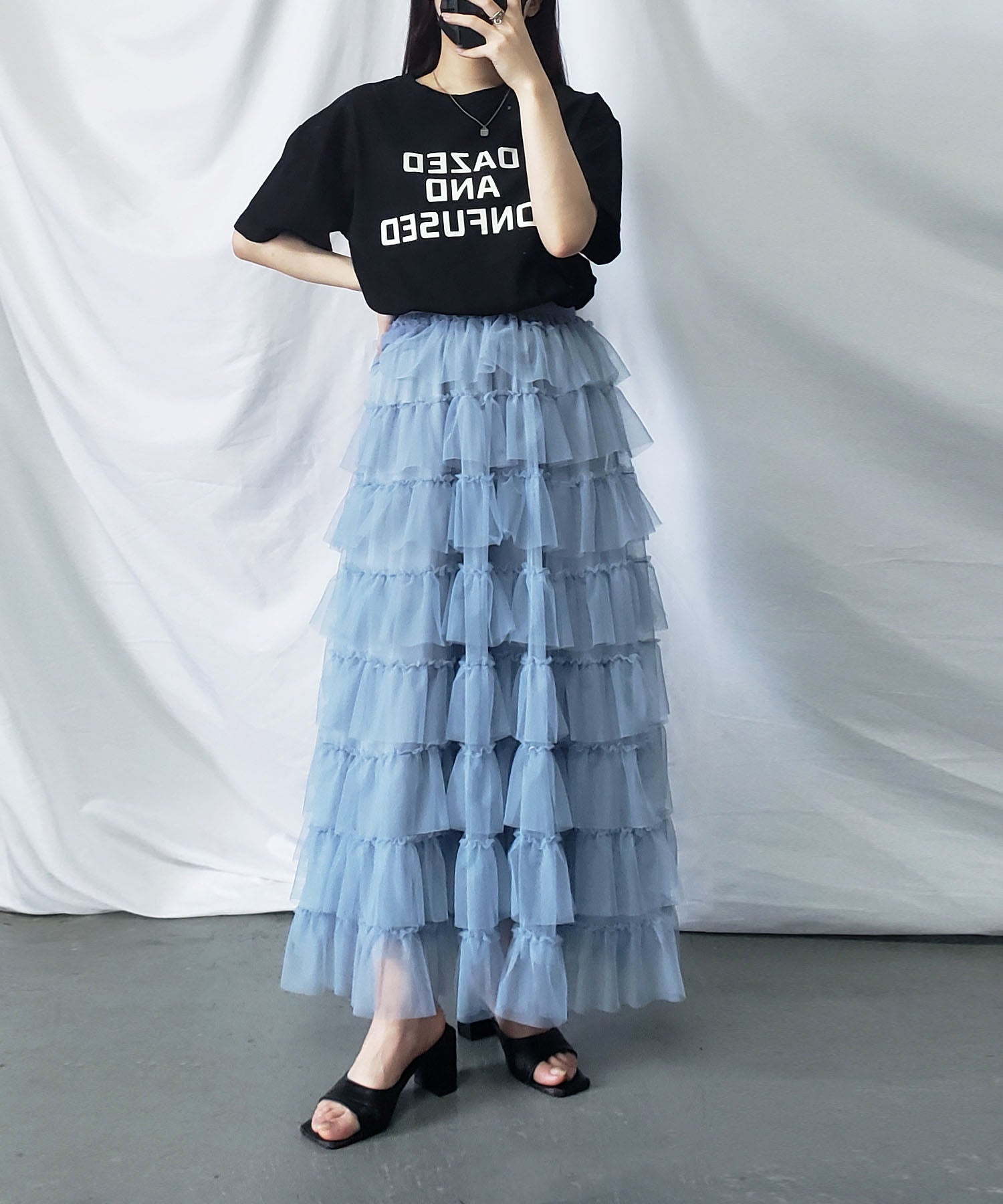 チュールフリルボリュームスカート《 NEWカラー3色追加! 》 Sサイズ仲間入り