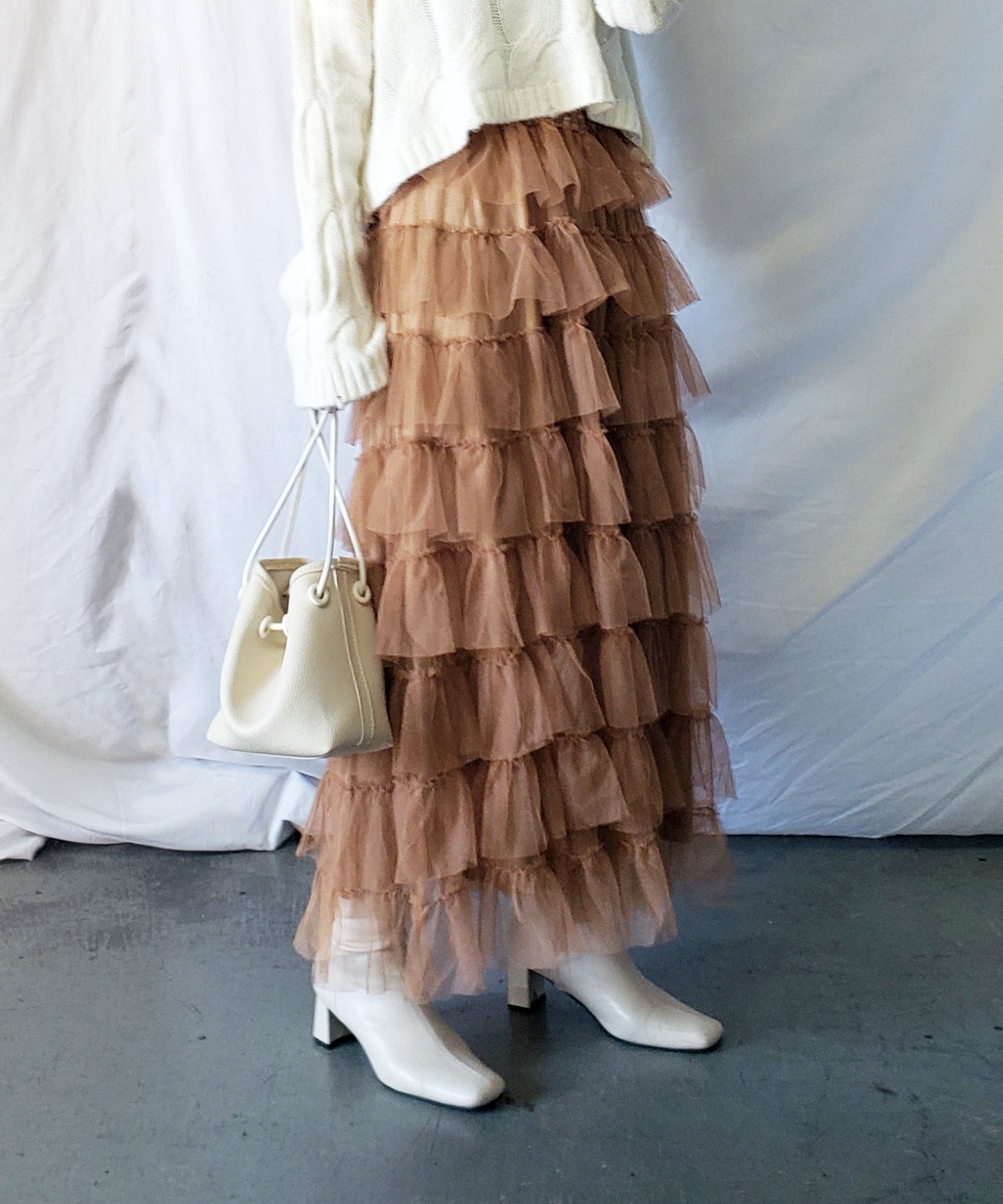 チュールフリルボリュームスカート《 NEWカラー3色追加! 》 Sサイズ仲間入り