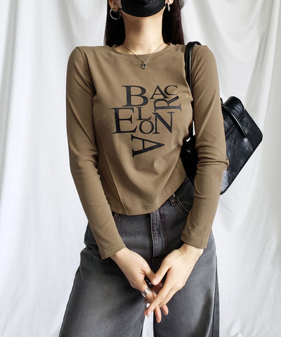 BACロゴレタリングスリムラインTシャツ