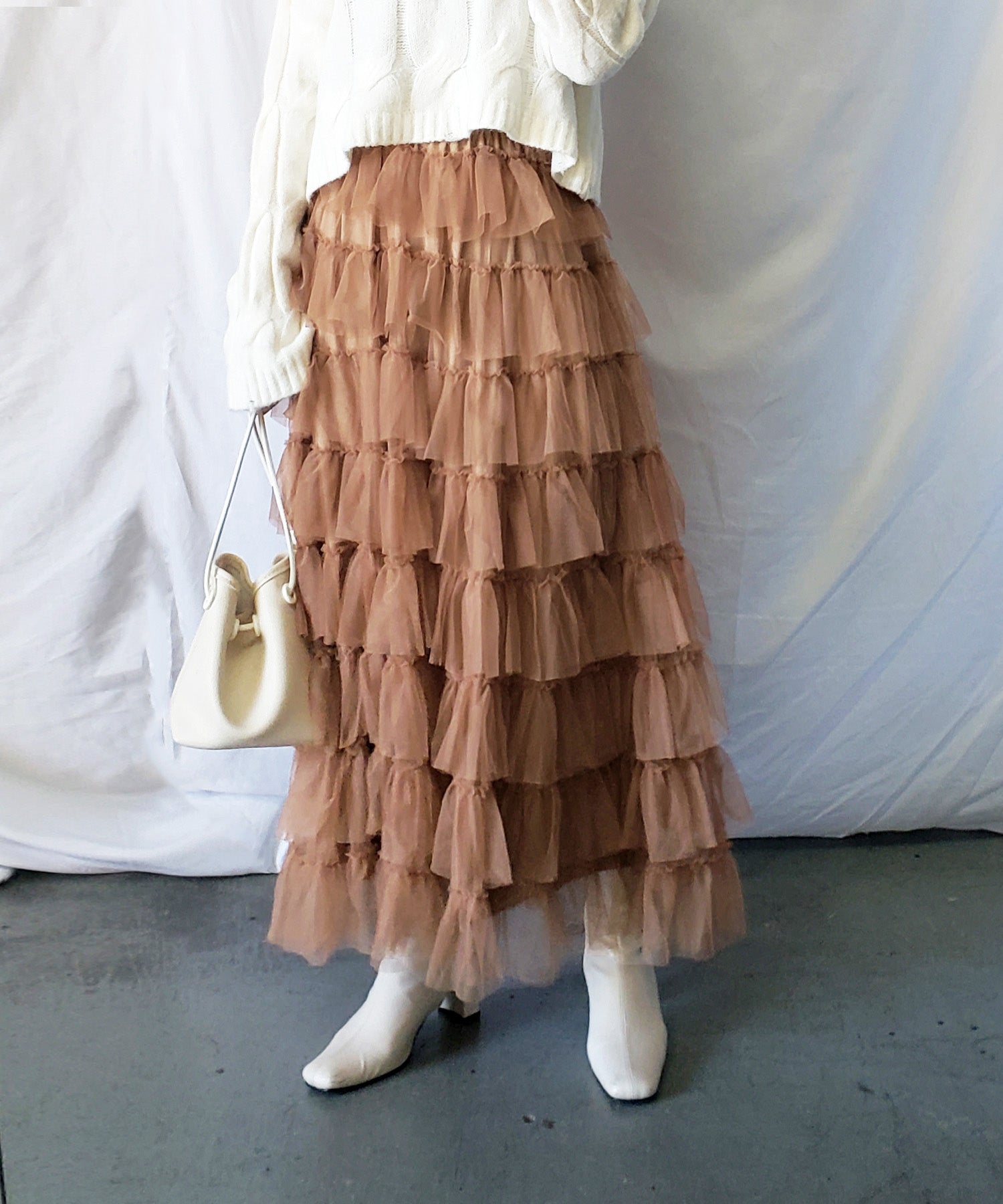チュールフリルボリュームスカート《 NEWカラー3色追加! 》 Sサイズ仲間入り