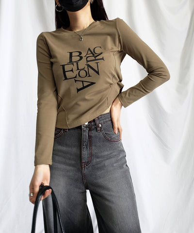 BACロゴレタリングスリムラインTシャツ