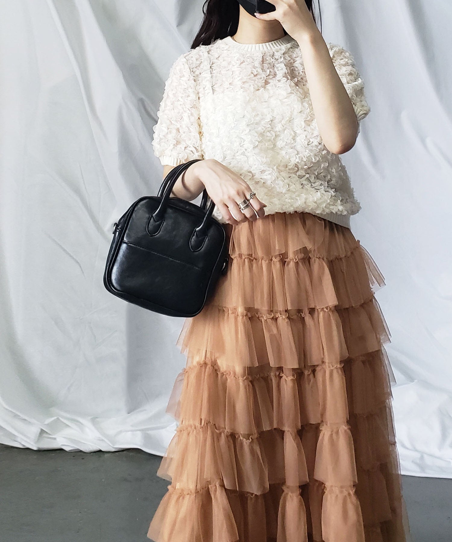 チュールフリルボリュームスカート《 NEWカラー3色追加! 》 Sサイズ仲間入り