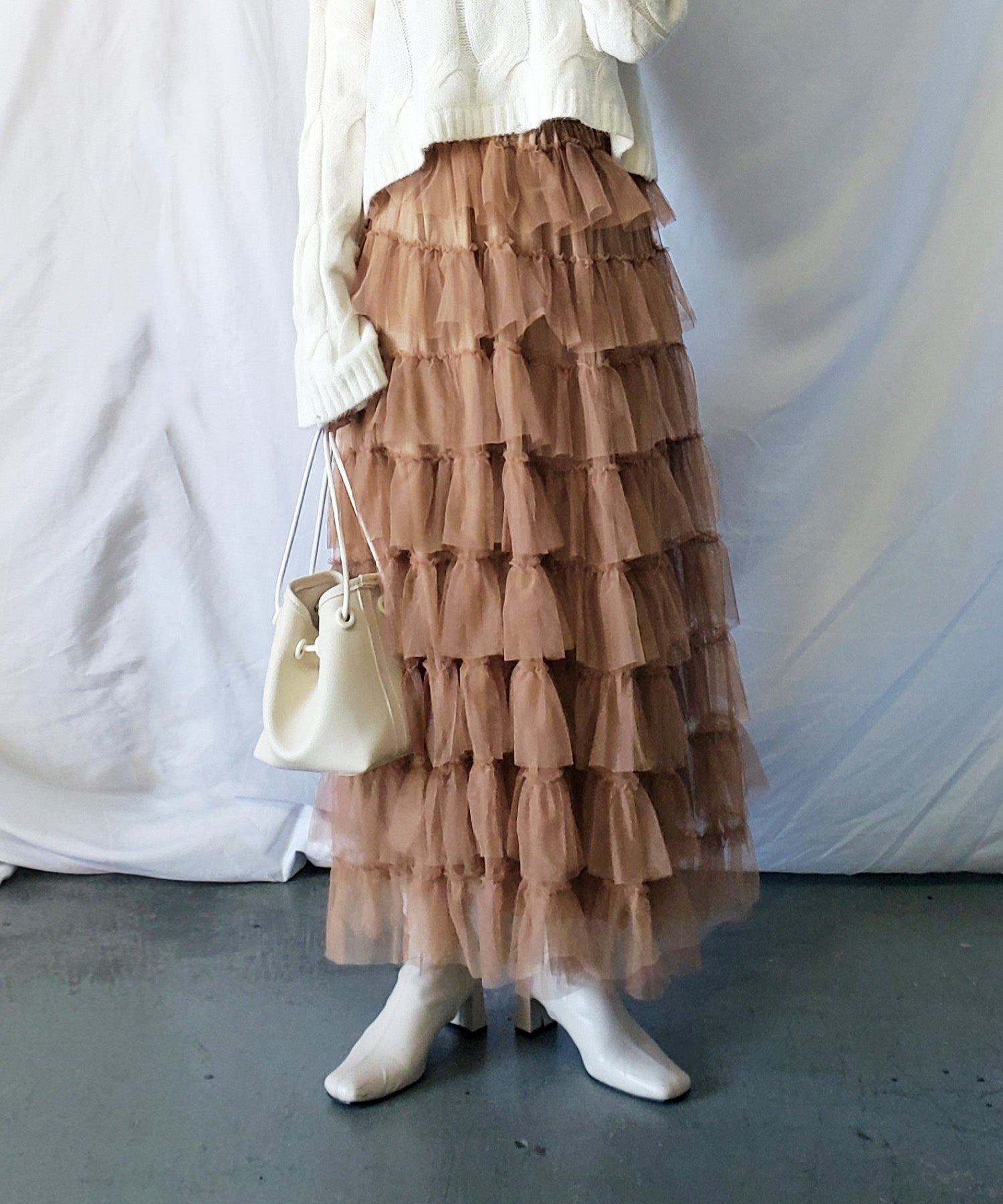 チュールフリルボリュームスカート《 NEWカラー3色追加! 》 Sサイズ仲間入り