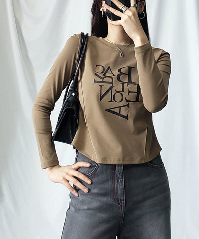 BACロゴレタリングスリムラインTシャツ
