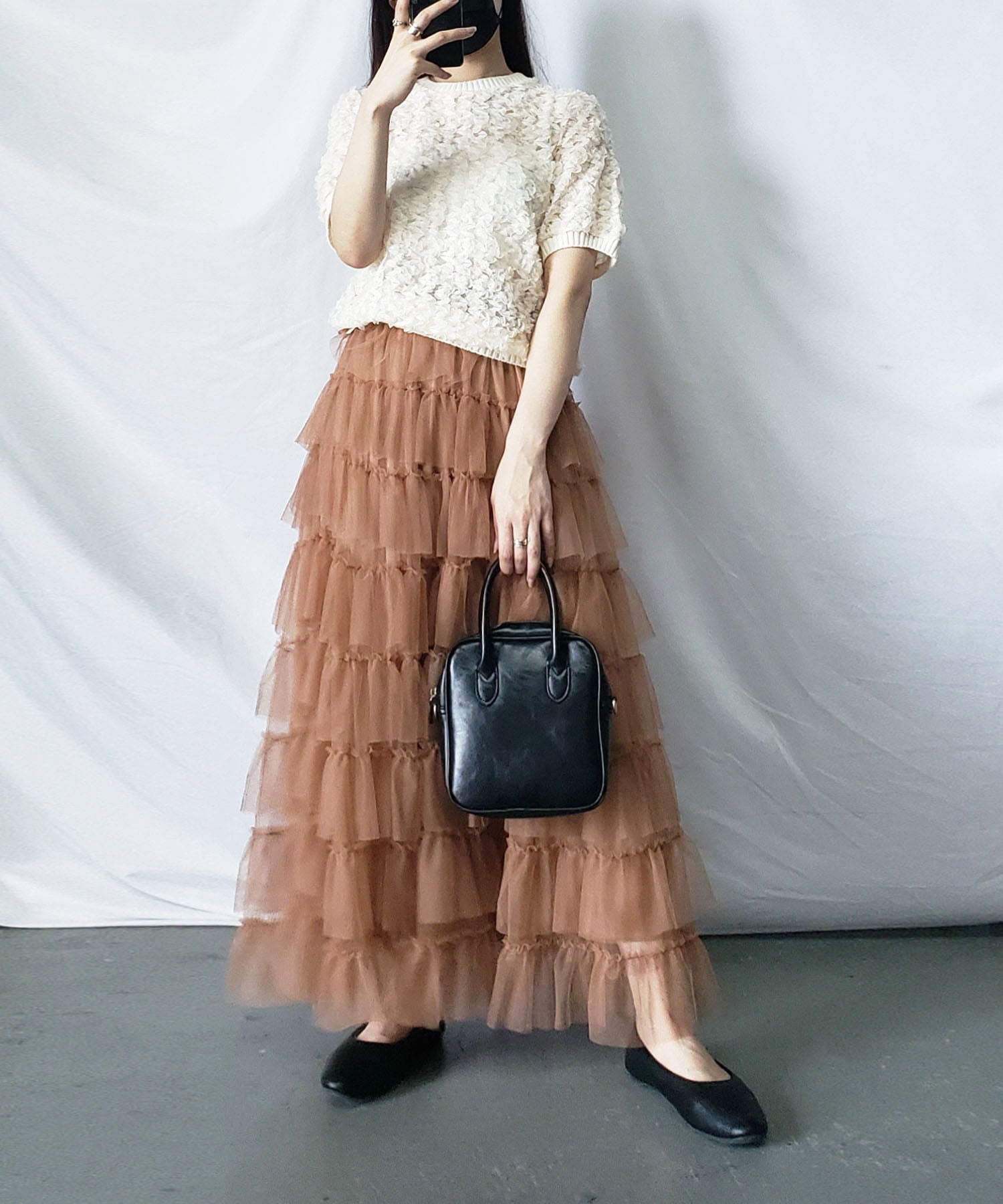 チュールフリルボリュームスカート《 NEWカラー3色追加! 》 Sサイズ仲間入り