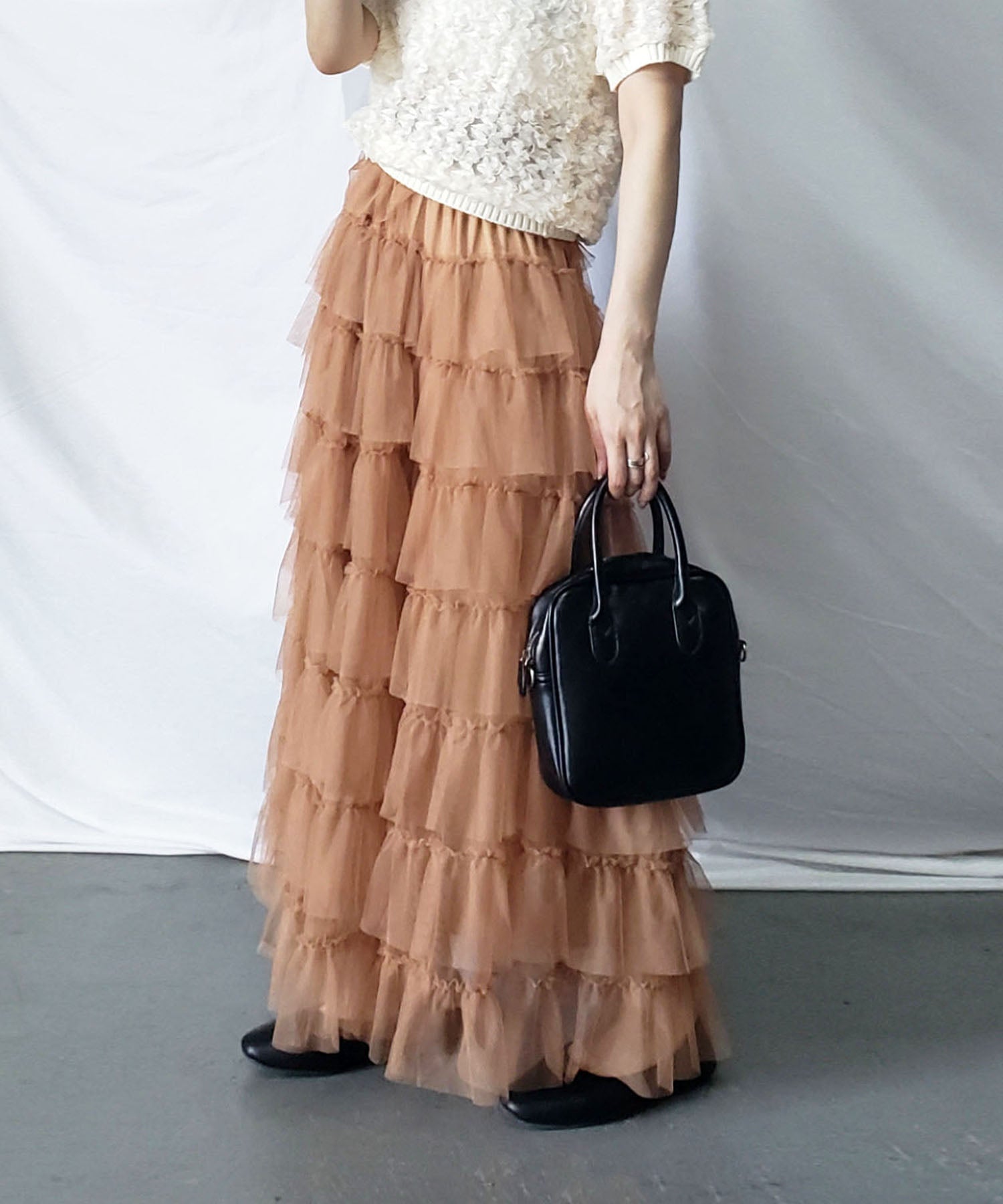 チュールフリルボリュームスカート《 NEWカラー3色追加! 》 Sサイズ仲間入り