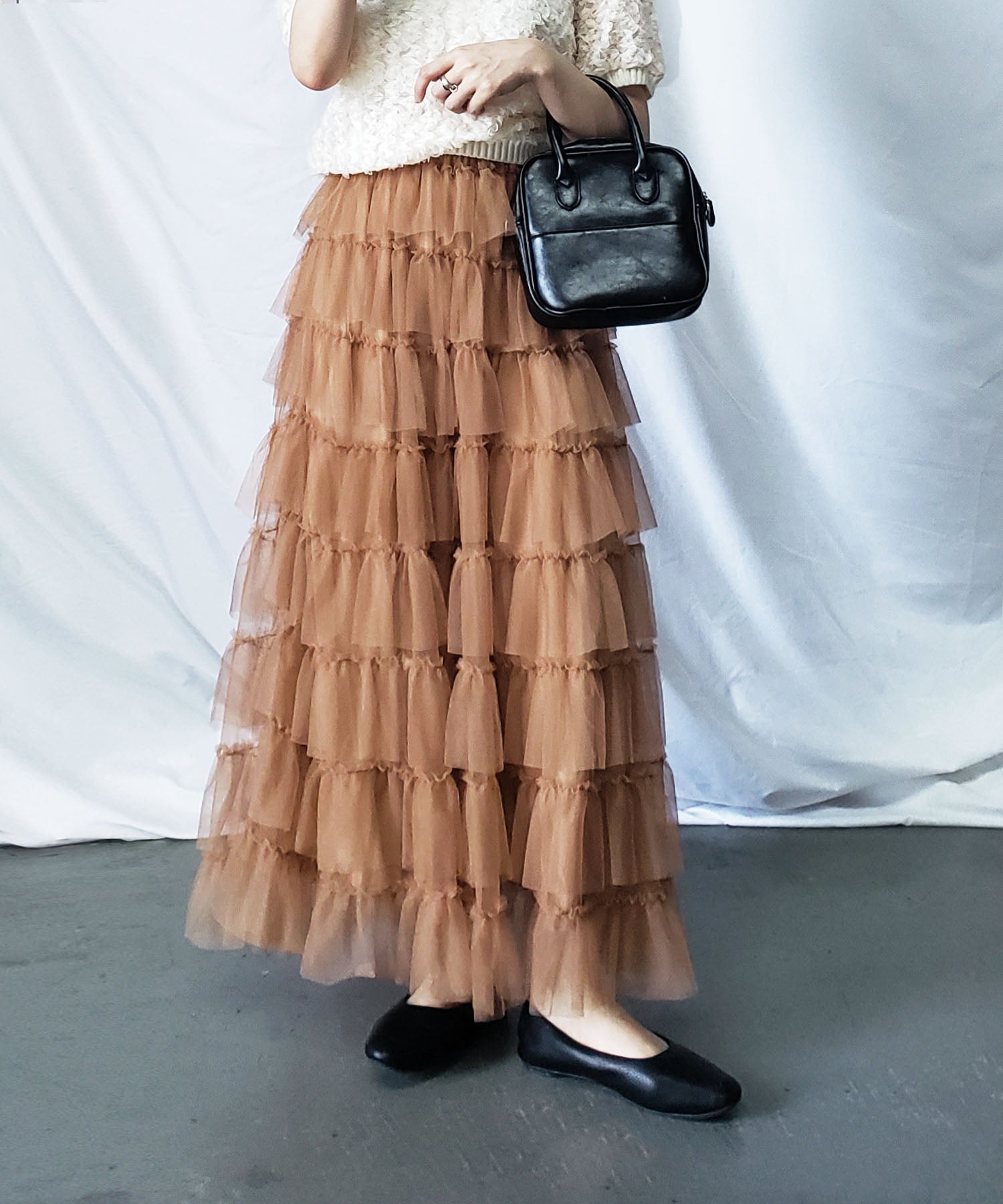 チュールフリルボリュームスカート《 NEWカラー3色追加! 》 Sサイズ仲間入り