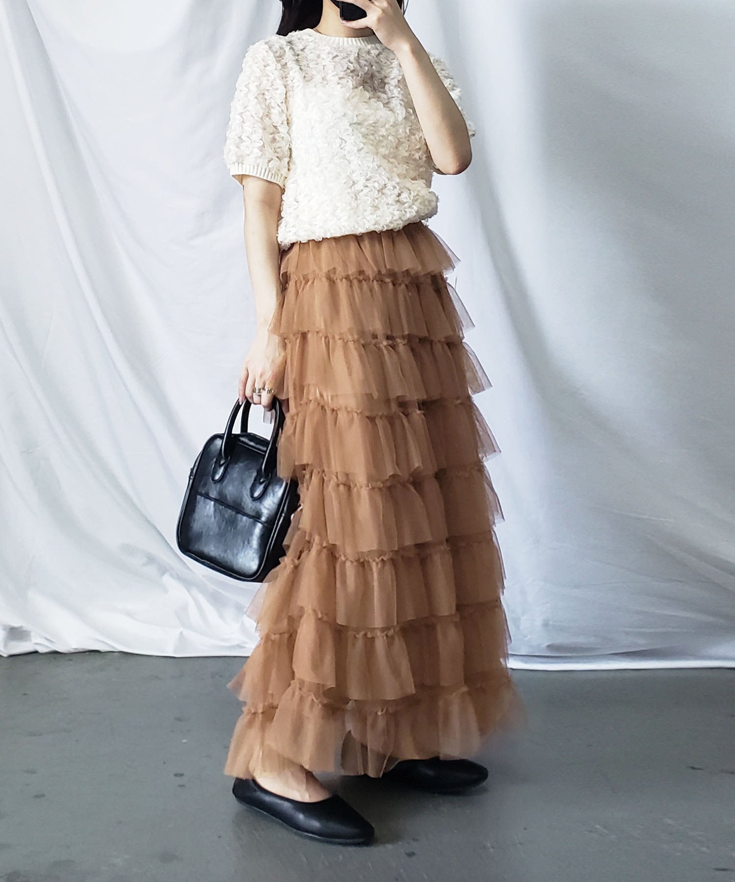 チュールフリルボリュームスカート《 NEWカラー3色追加! 》 Sサイズ仲間入り