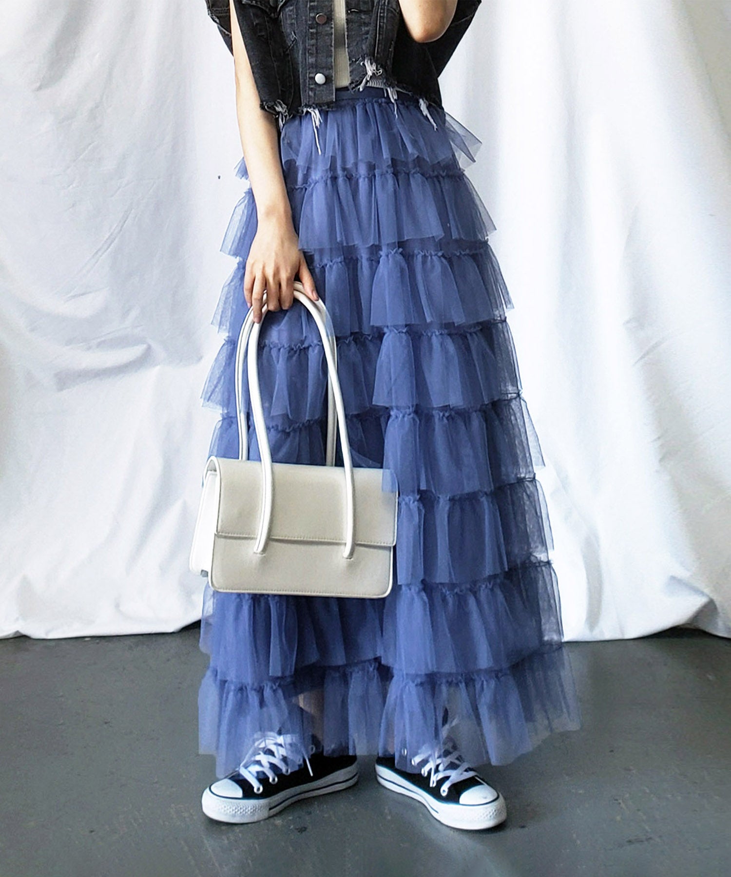 チュールフリルボリュームスカート《 NEWカラー3色追加! 》 Sサイズ仲間入り