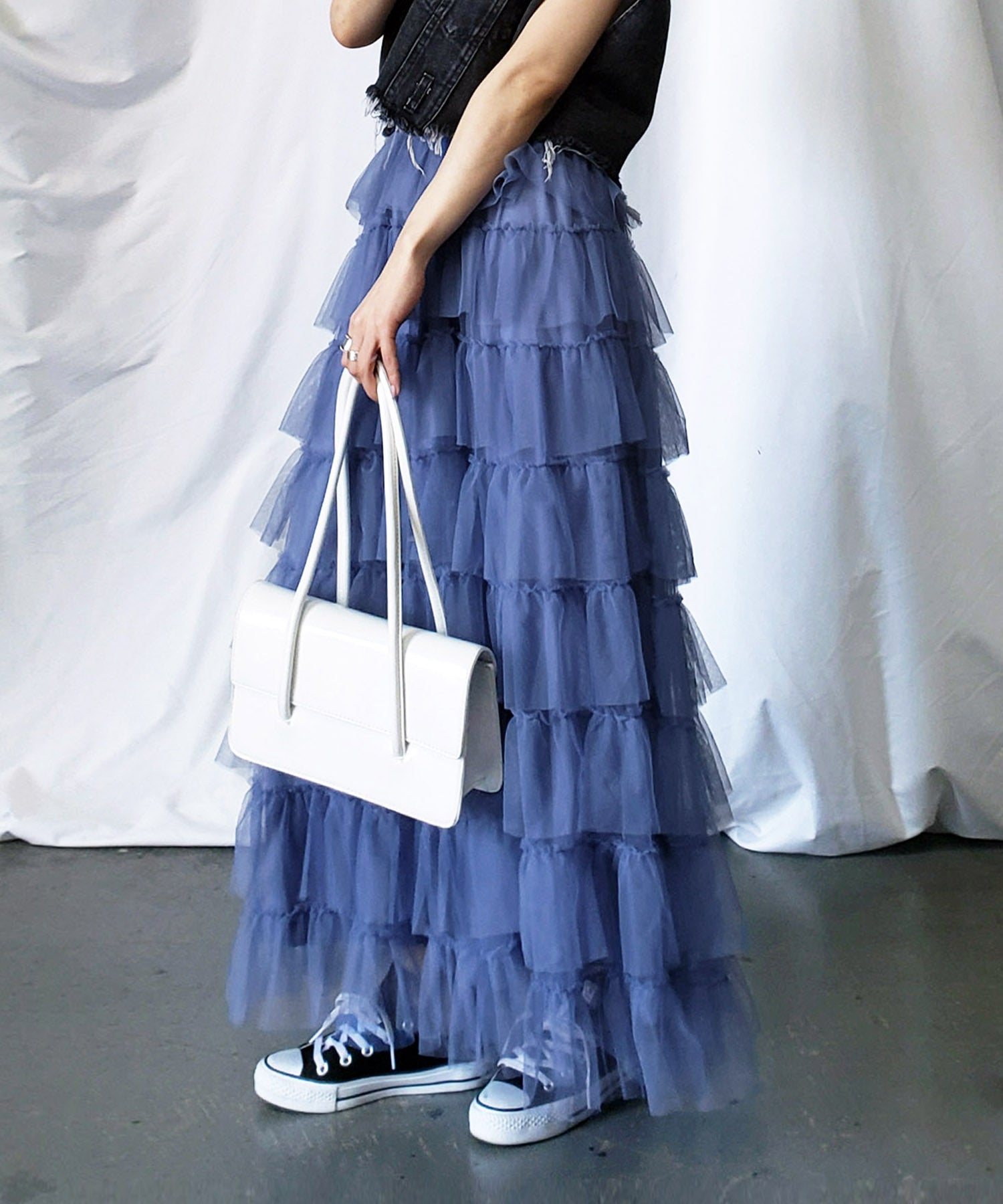 チュールフリルボリュームスカート《 NEWカラー3色追加! 》 Sサイズ仲間入り