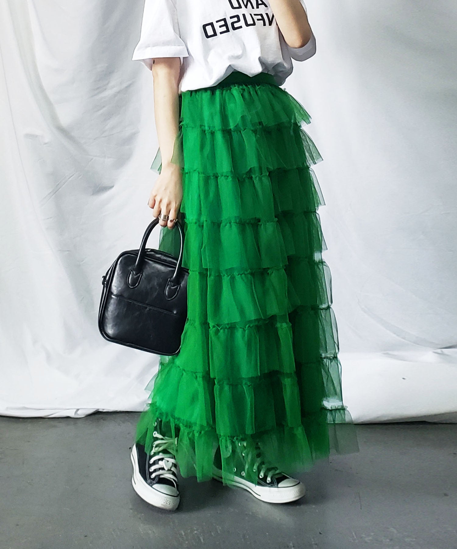 チュールフリルボリュームスカート《 NEWカラー3色追加! 》 Sサイズ仲間入り