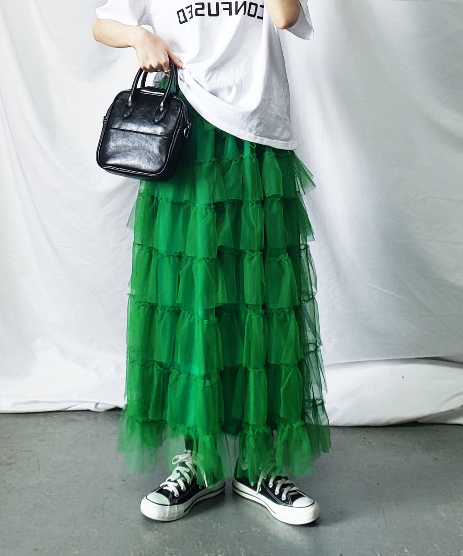 チュールフリルボリュームスカート《 NEWカラー3色追加! 》 Sサイズ仲間入り