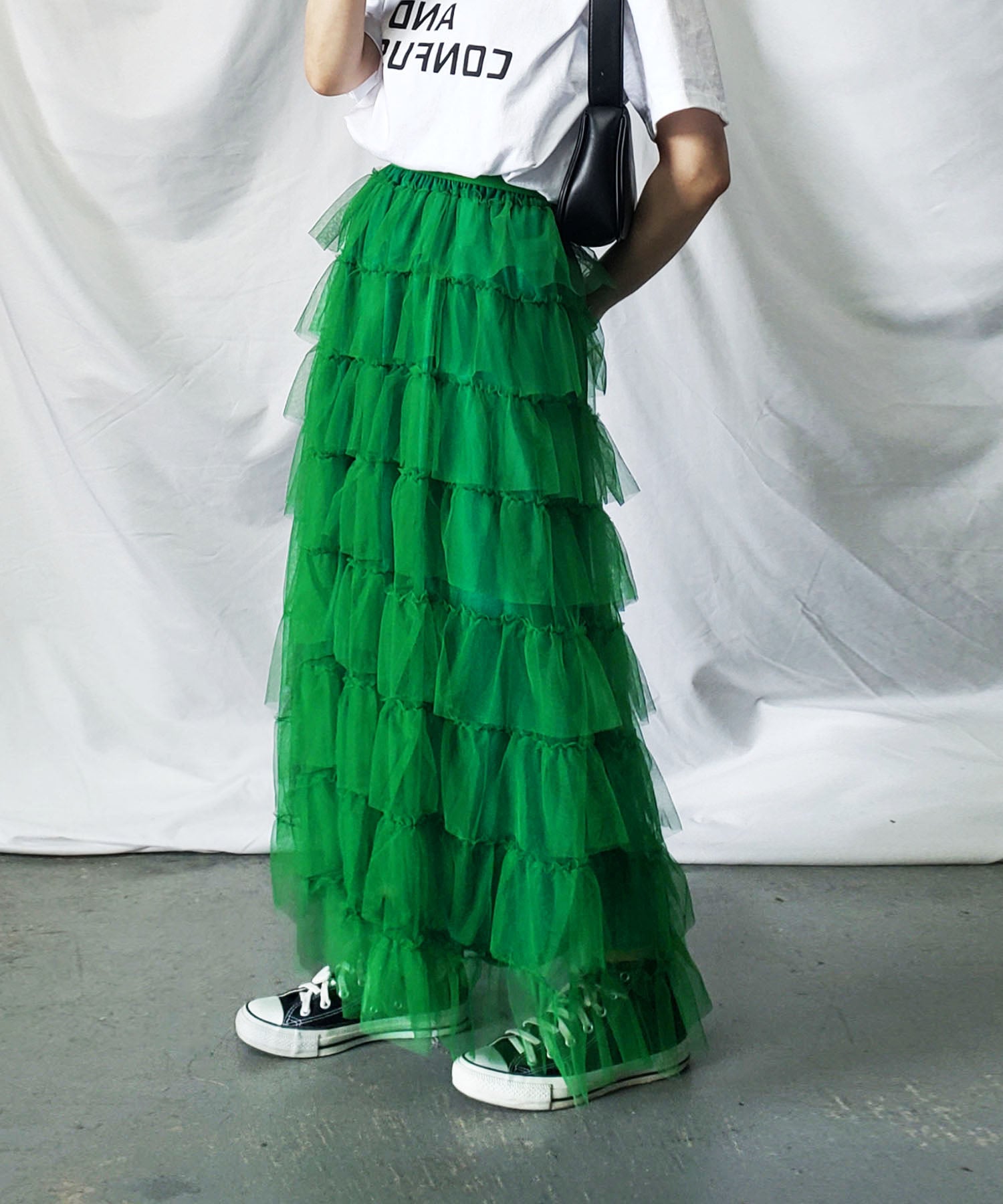 チュールフリルボリュームスカート《 NEWカラー3色追加! 》 Sサイズ仲間入り