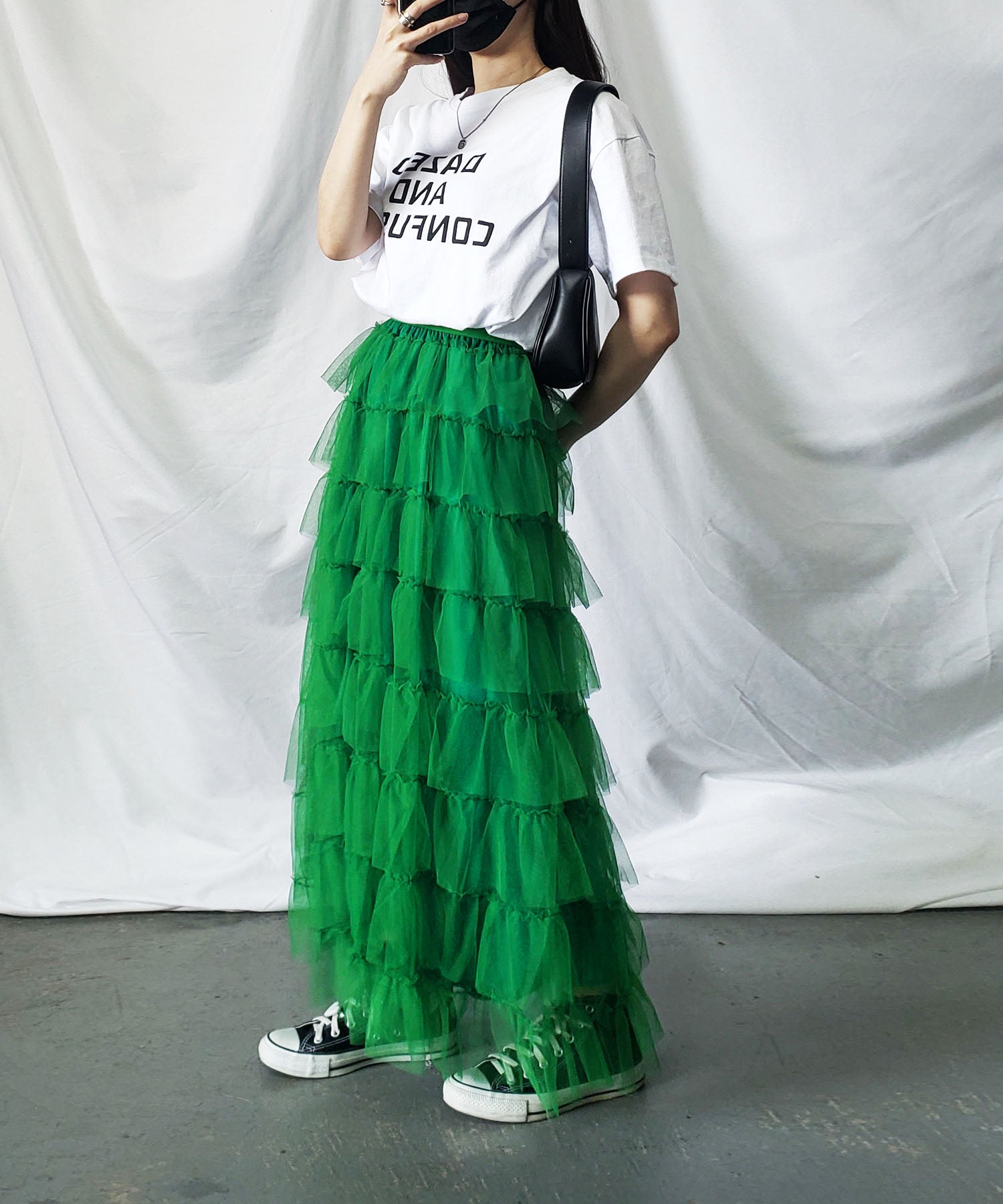 チュールフリルボリュームスカート《 NEWカラー3色追加! 》 Sサイズ仲間入り