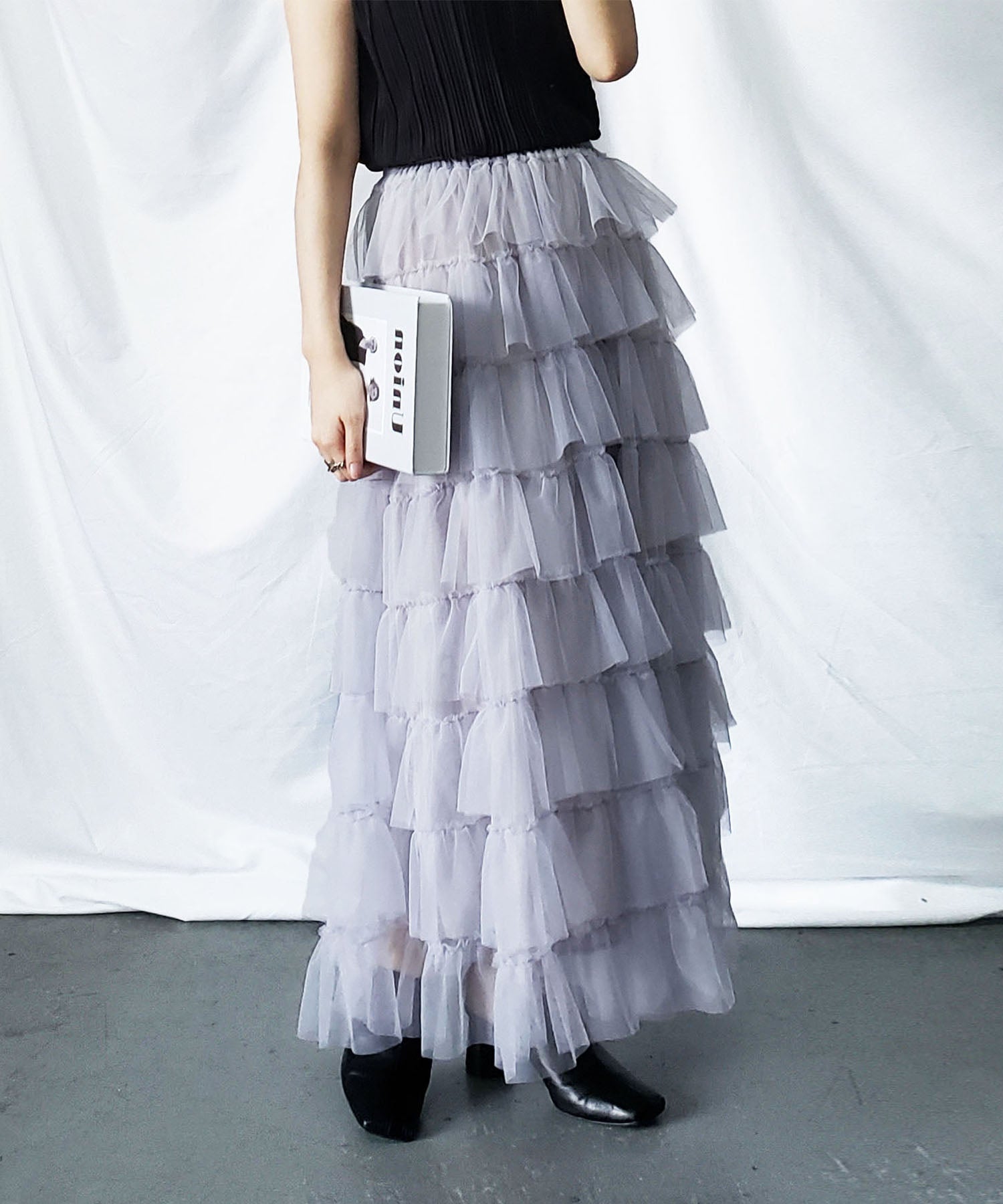 チュールフリルボリュームスカート《 NEWカラー3色追加! 》 Sサイズ仲間入り