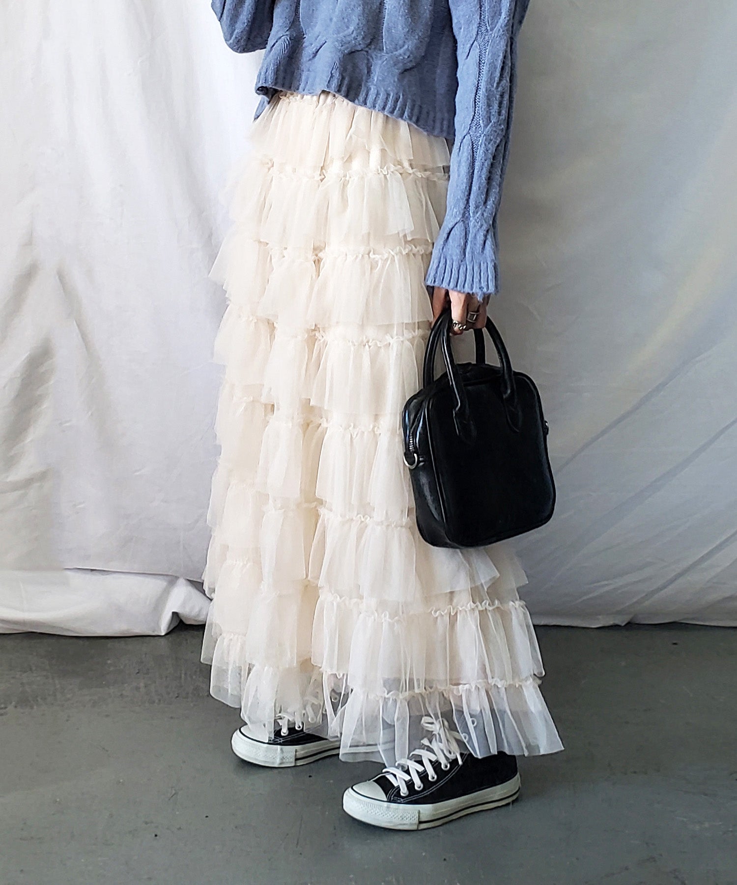 チュールフリルボリュームスカート《 NEWカラー3色追加! 》 Sサイズ仲間入り