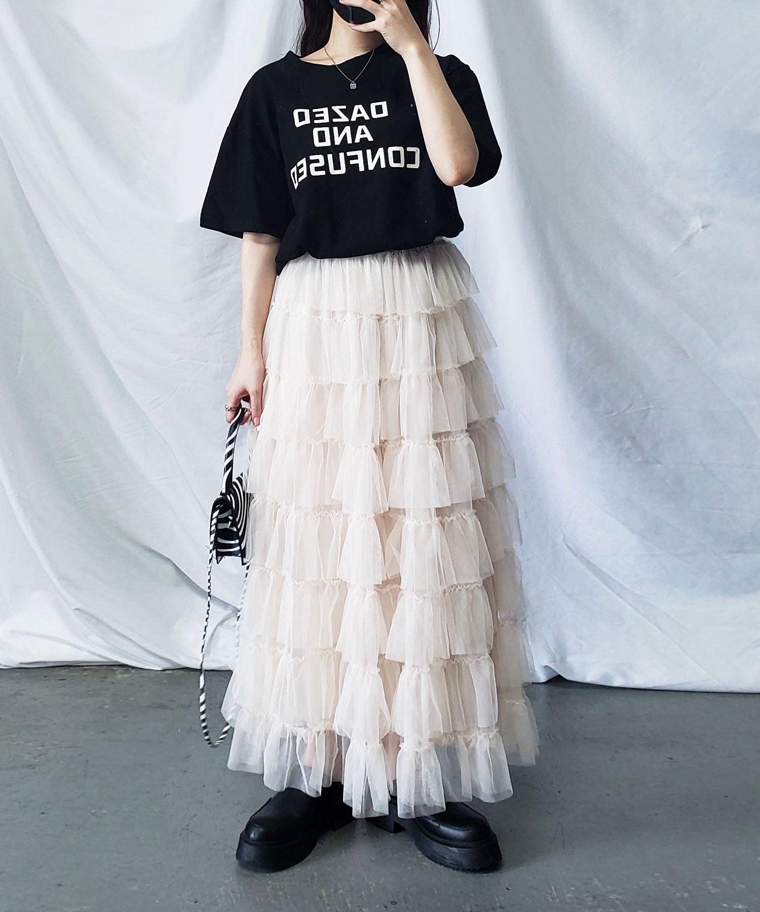 チュールフリルボリュームスカート《 NEWカラー3色追加! 》 Sサイズ仲間入り