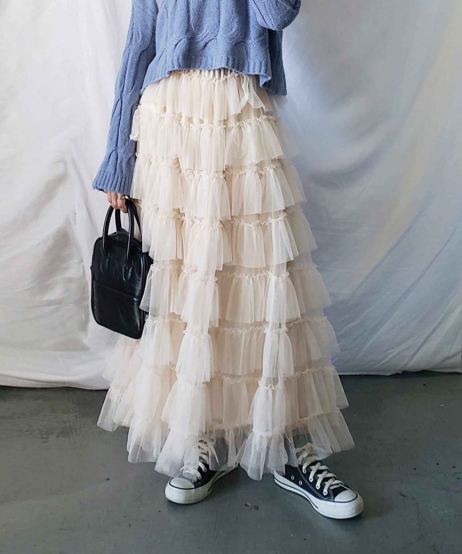 チュールフリルボリュームスカート《 NEWカラー3色追加! 》 Sサイズ仲間入り