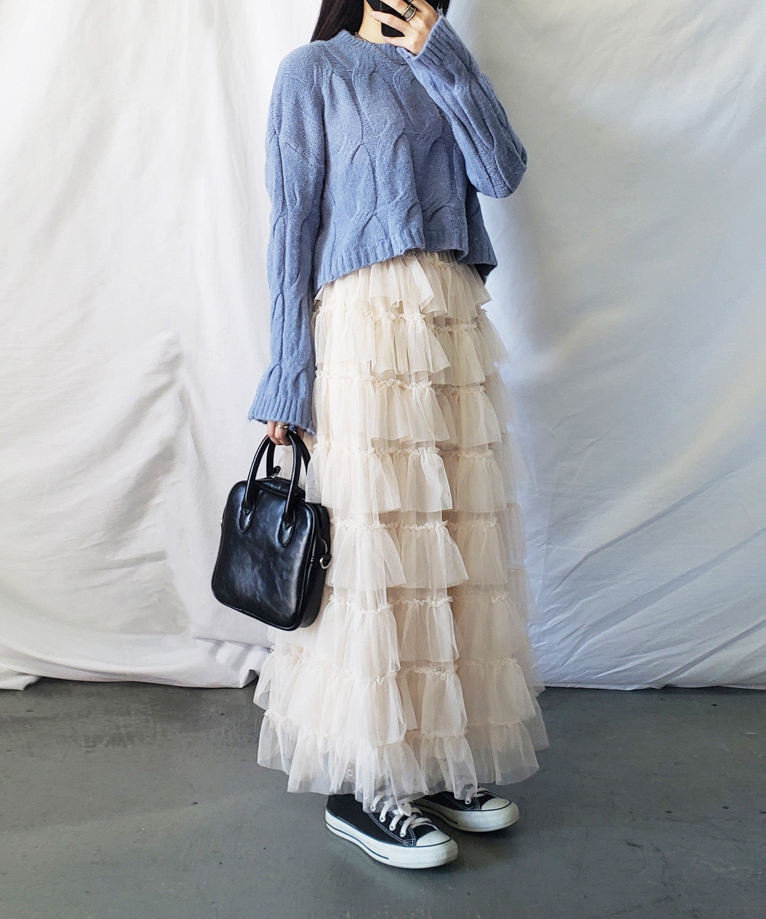 チュールフリルボリュームスカート《 NEWカラー3色追加! 》 Sサイズ仲間入り