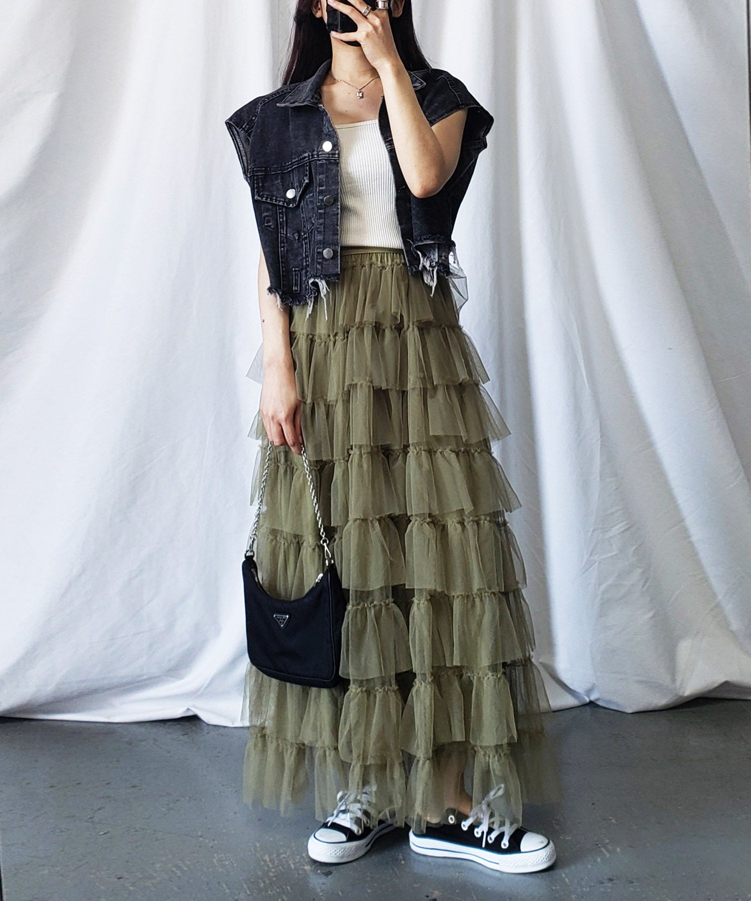 チュールフリルボリュームスカート《 NEWカラー3色追加! 》 Sサイズ仲間入り