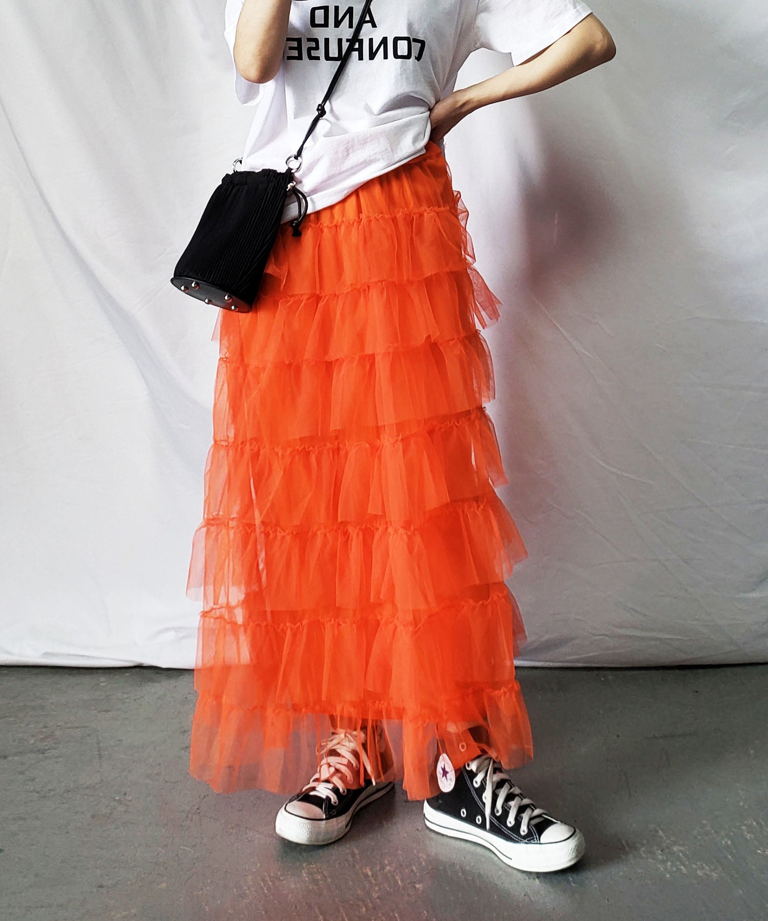 チュールフリルボリュームスカート《 NEWカラー3色追加! 》 Sサイズ仲間入り