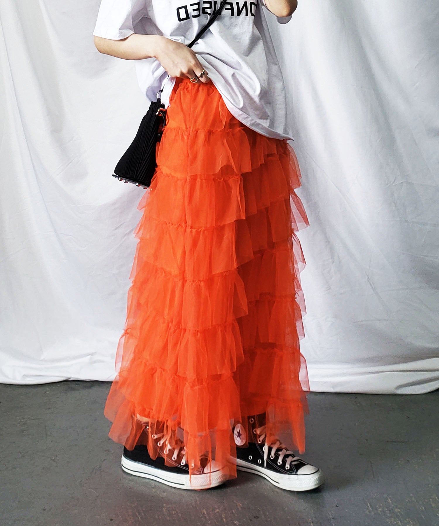 チュールフリルボリュームスカート《 NEWカラー3色追加! 》 Sサイズ仲間入り