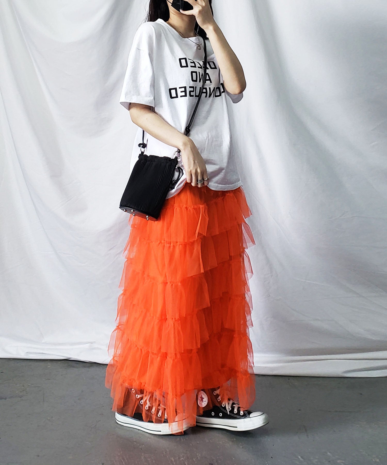 チュールフリルボリュームスカート《 NEWカラー3色追加! 》 Sサイズ仲間入り