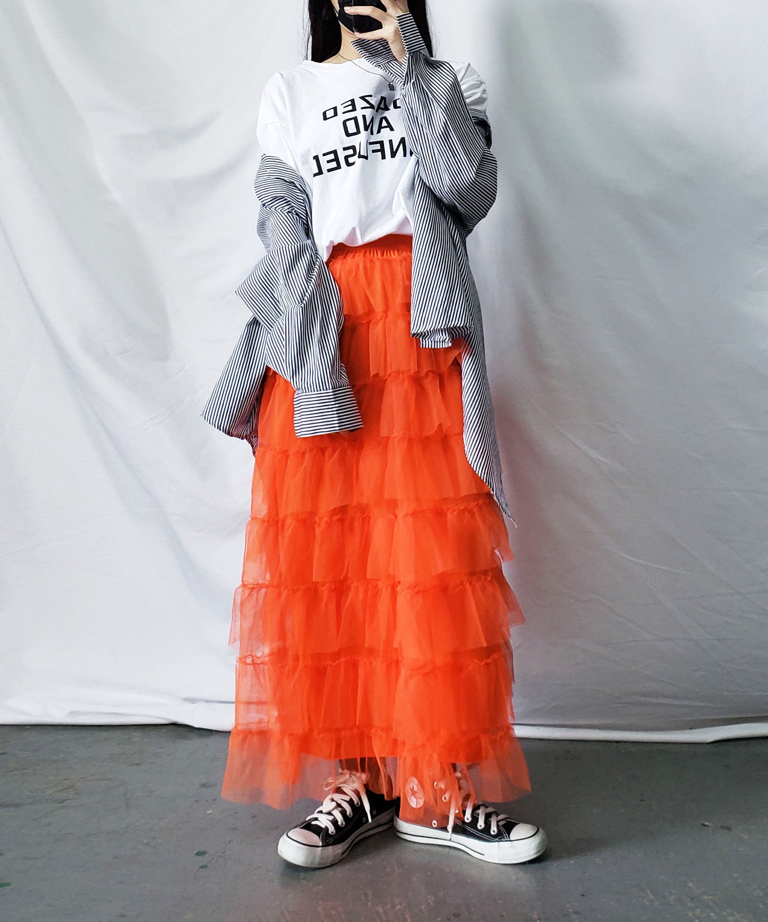 チュールフリルボリュームスカート《 NEWカラー3色追加! 》 Sサイズ仲間入り