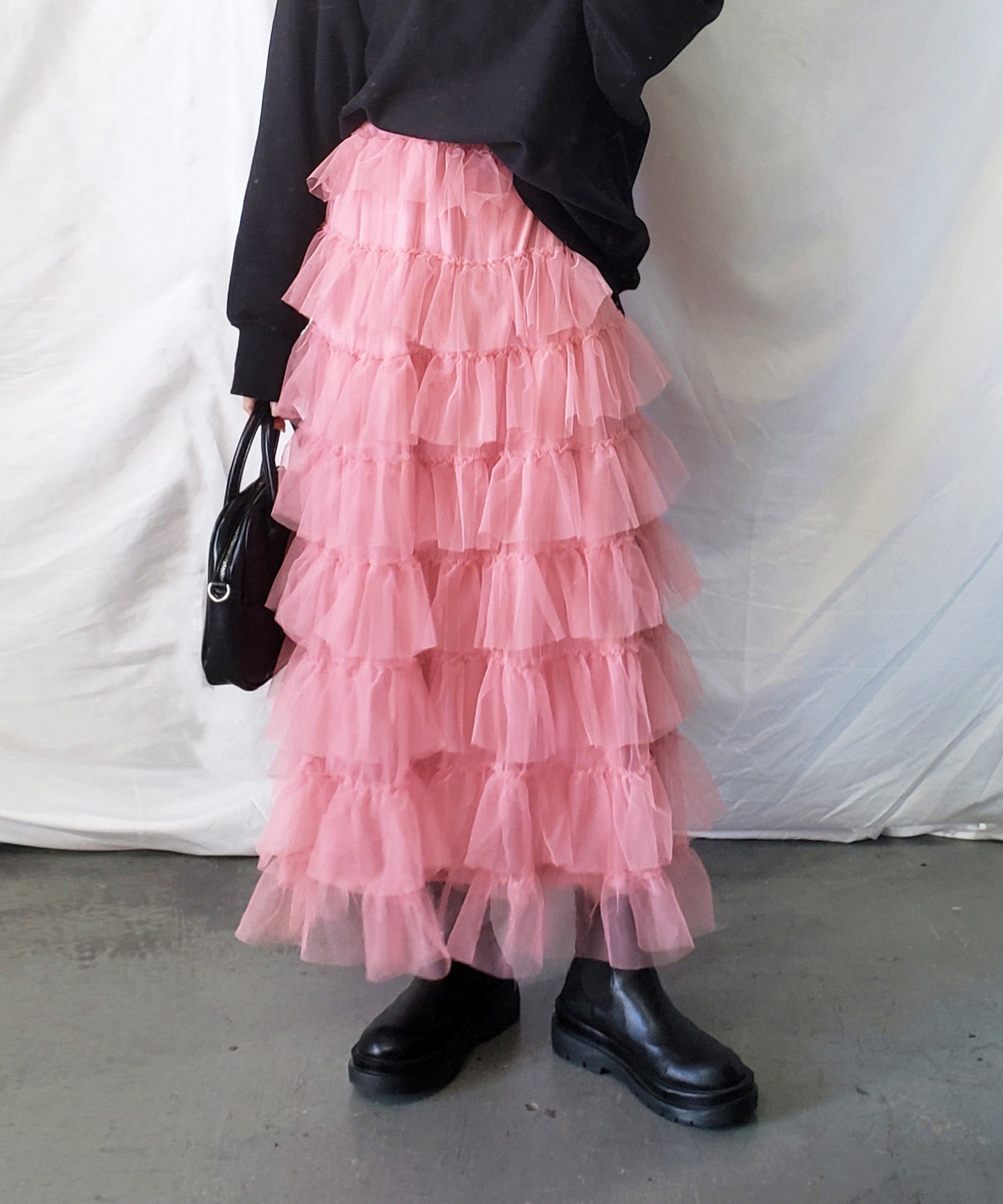 チュールフリルボリュームスカート《 NEWカラー3色追加! 》 Sサイズ仲間入り