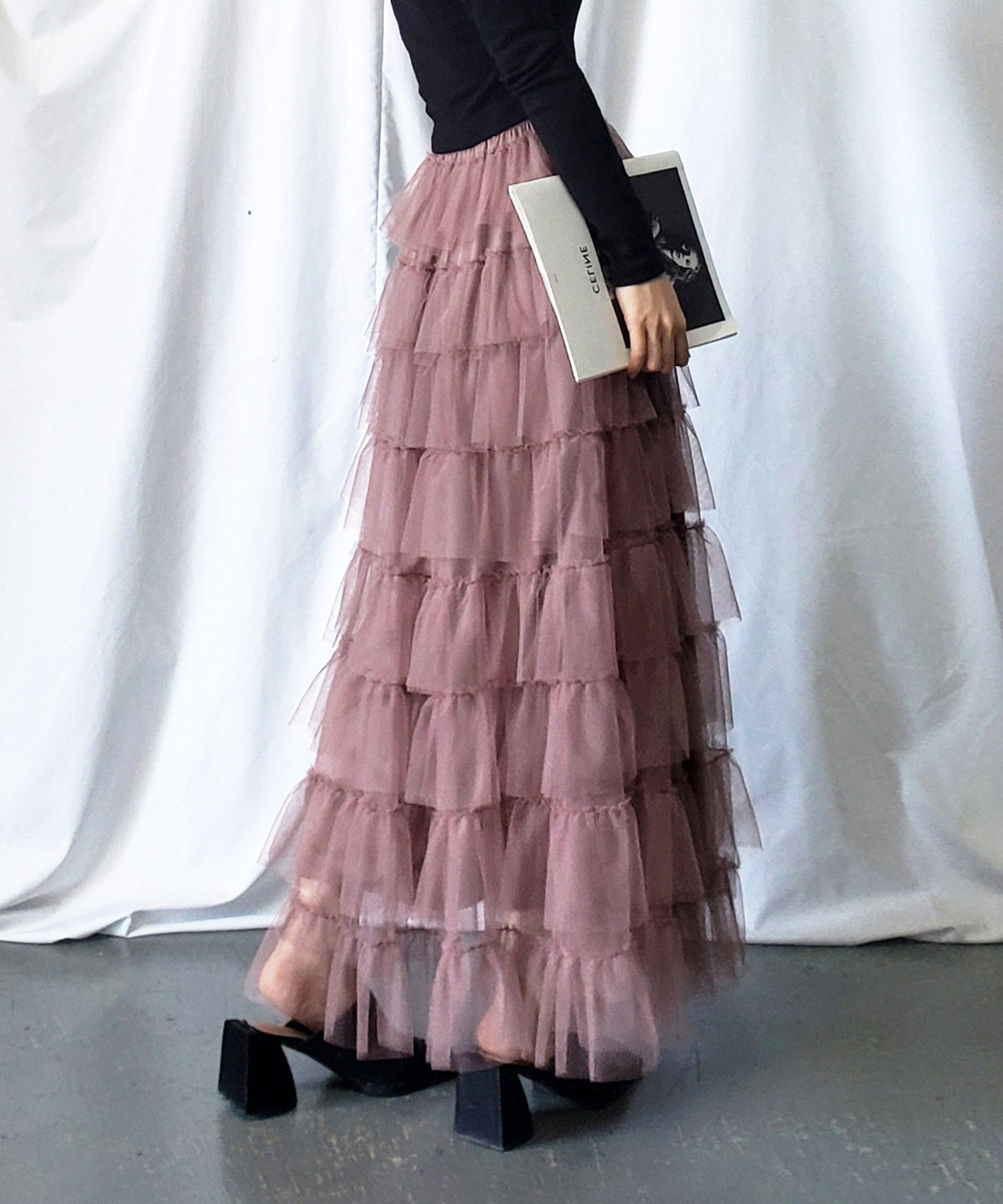 チュールフリルボリュームスカート《 NEWカラー3色追加! 》 Sサイズ仲間入り