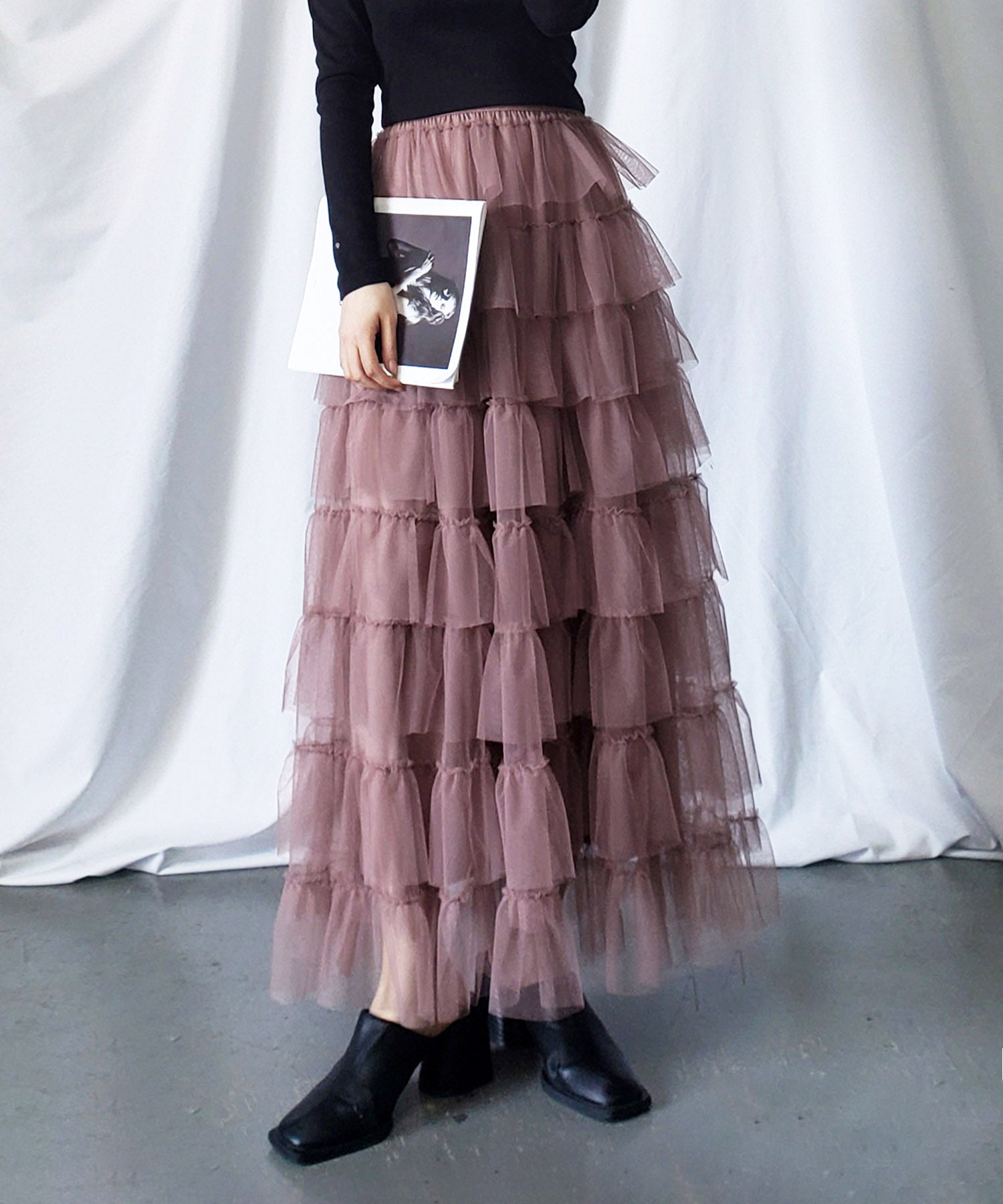 チュールフリルボリュームスカート《 NEWカラー3色追加! 》 Sサイズ仲間入り
