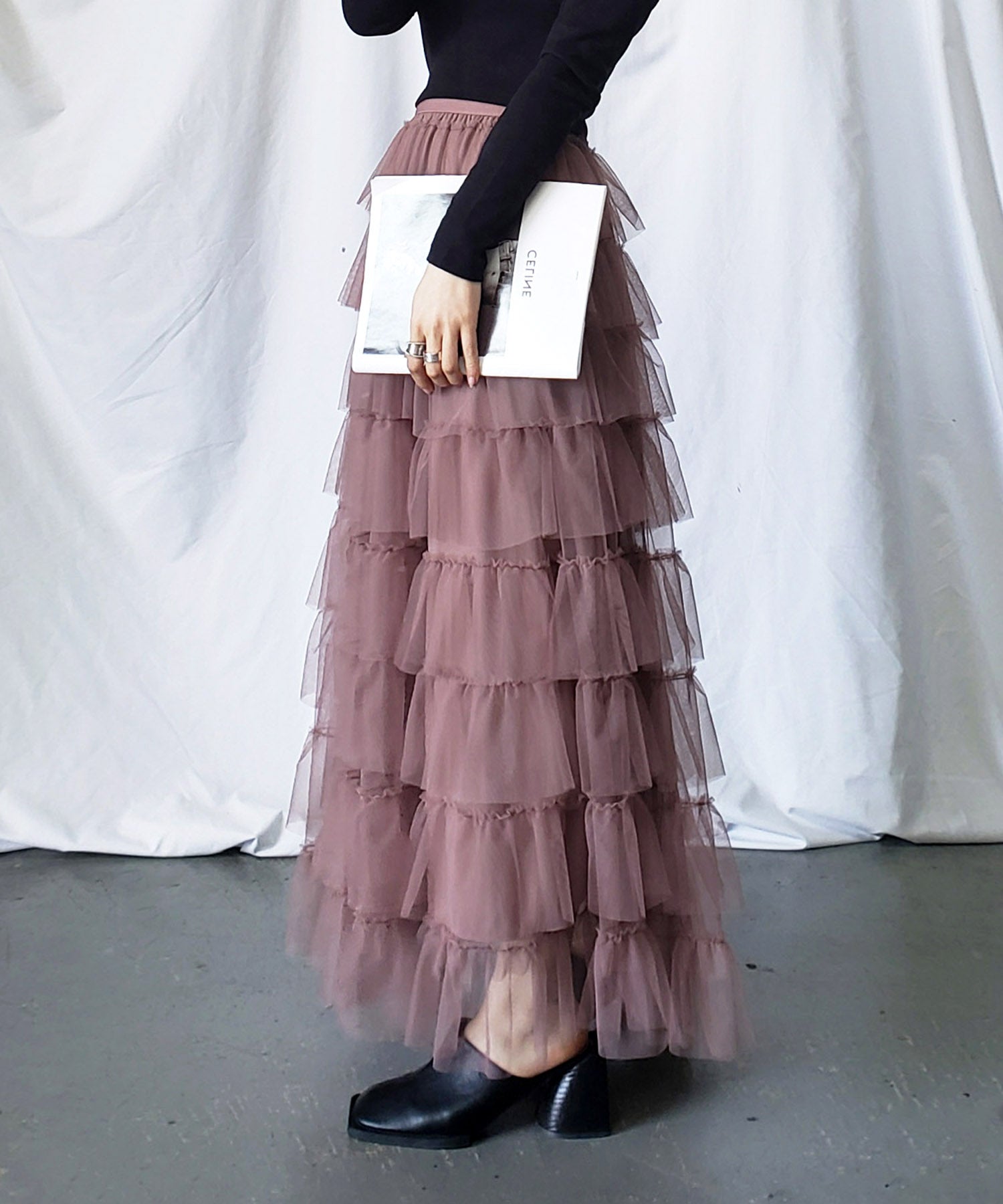 チュールフリルボリュームスカート《 NEWカラー3色追加! 》 Sサイズ仲間入り