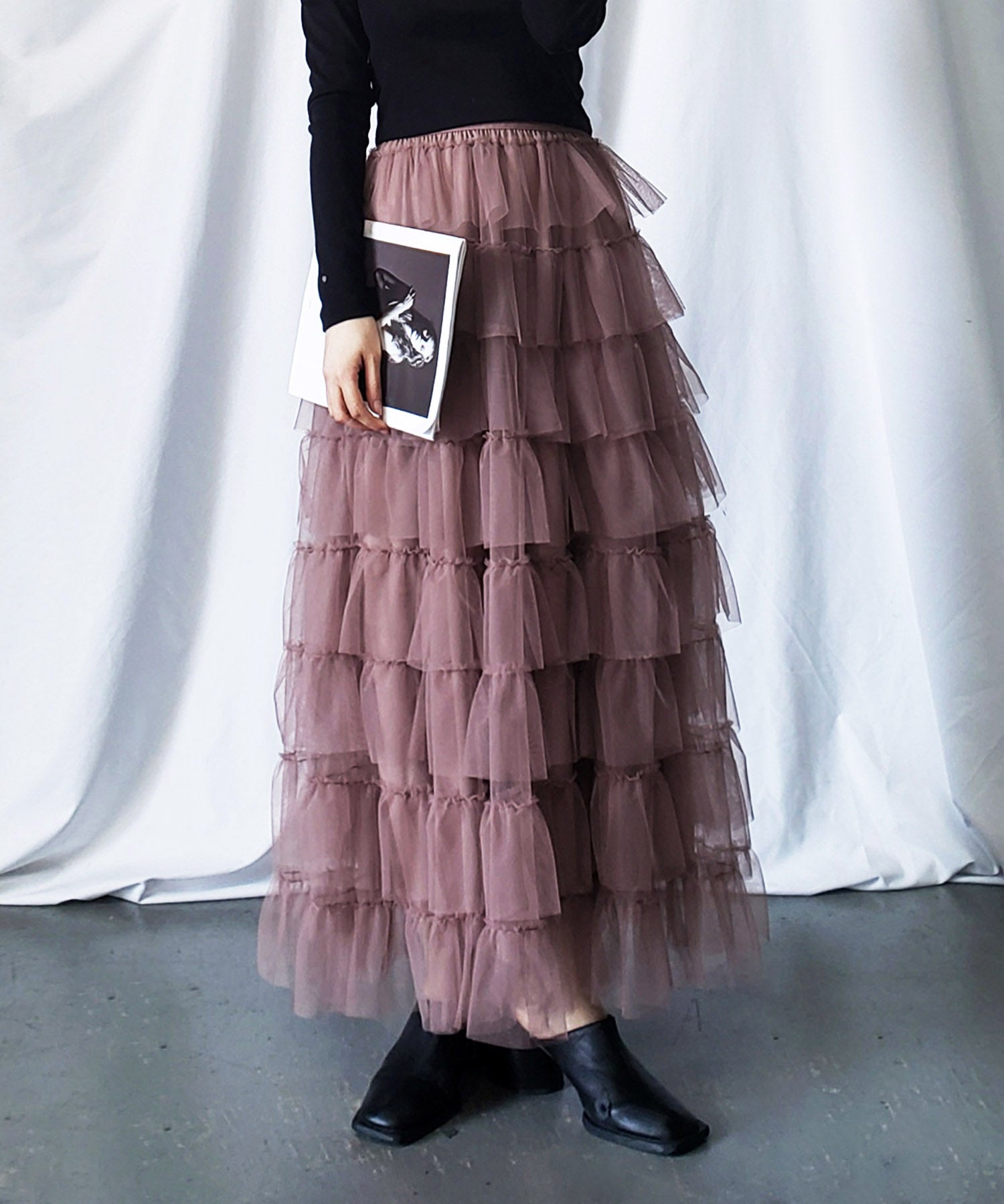 チュールフリルボリュームスカート《 NEWカラー3色追加! 》 Sサイズ仲間入り