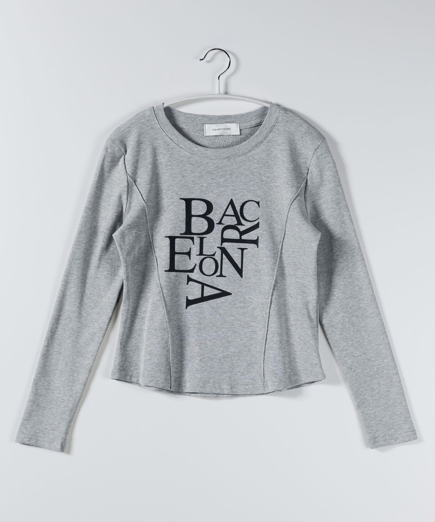 BACロゴレタリングスリムラインTシャツ